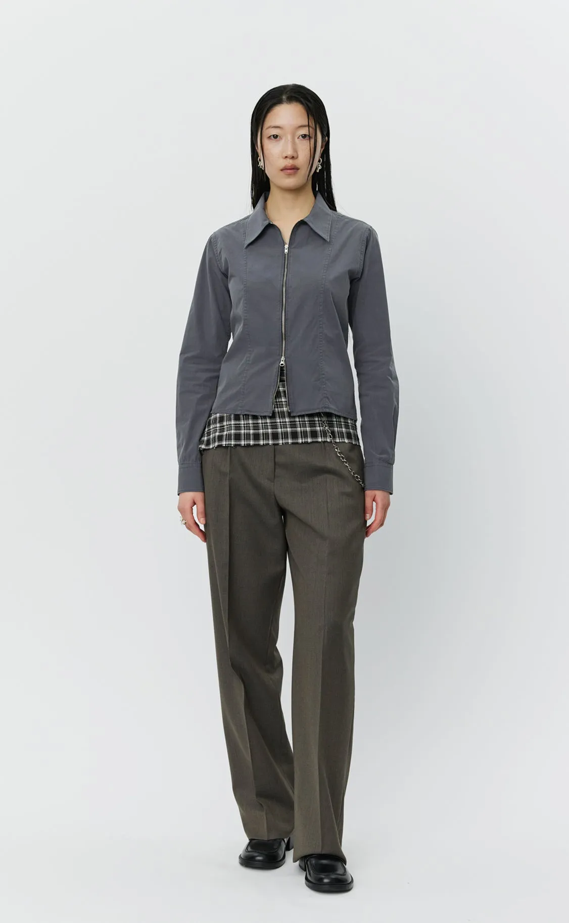 Readers Zip Shirt - Washed Graphite sold by mfpen