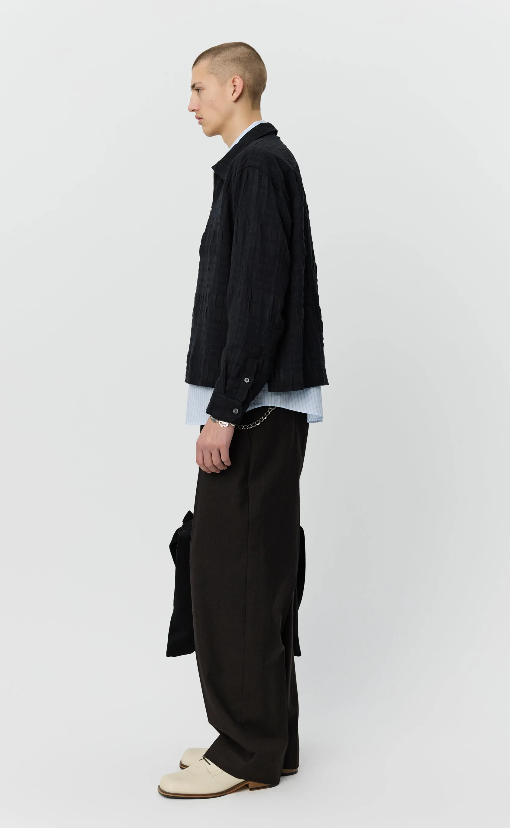 Quarter Zip Shirt - Black Structure sold by mfpen product image thumbnail 2