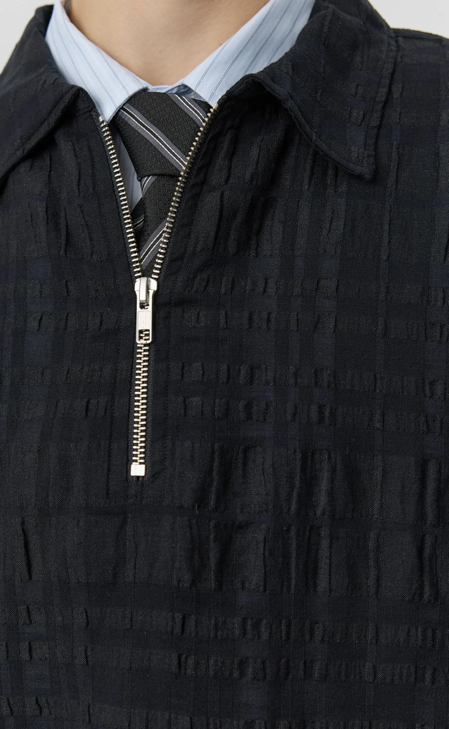 Quarter Zip Shirt - Black Structure sold by mfpen product image thumbnail 4