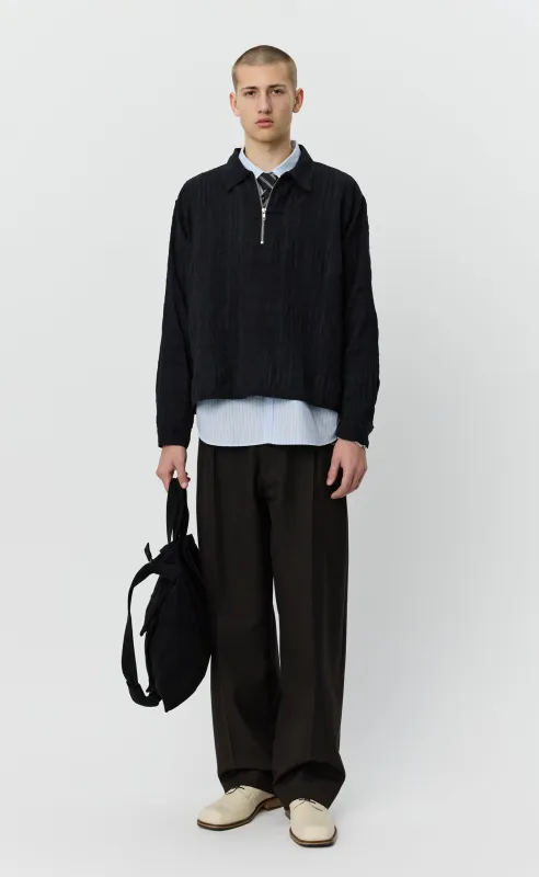 Quarter Zip Shirt - Black Structure sold by mfpen