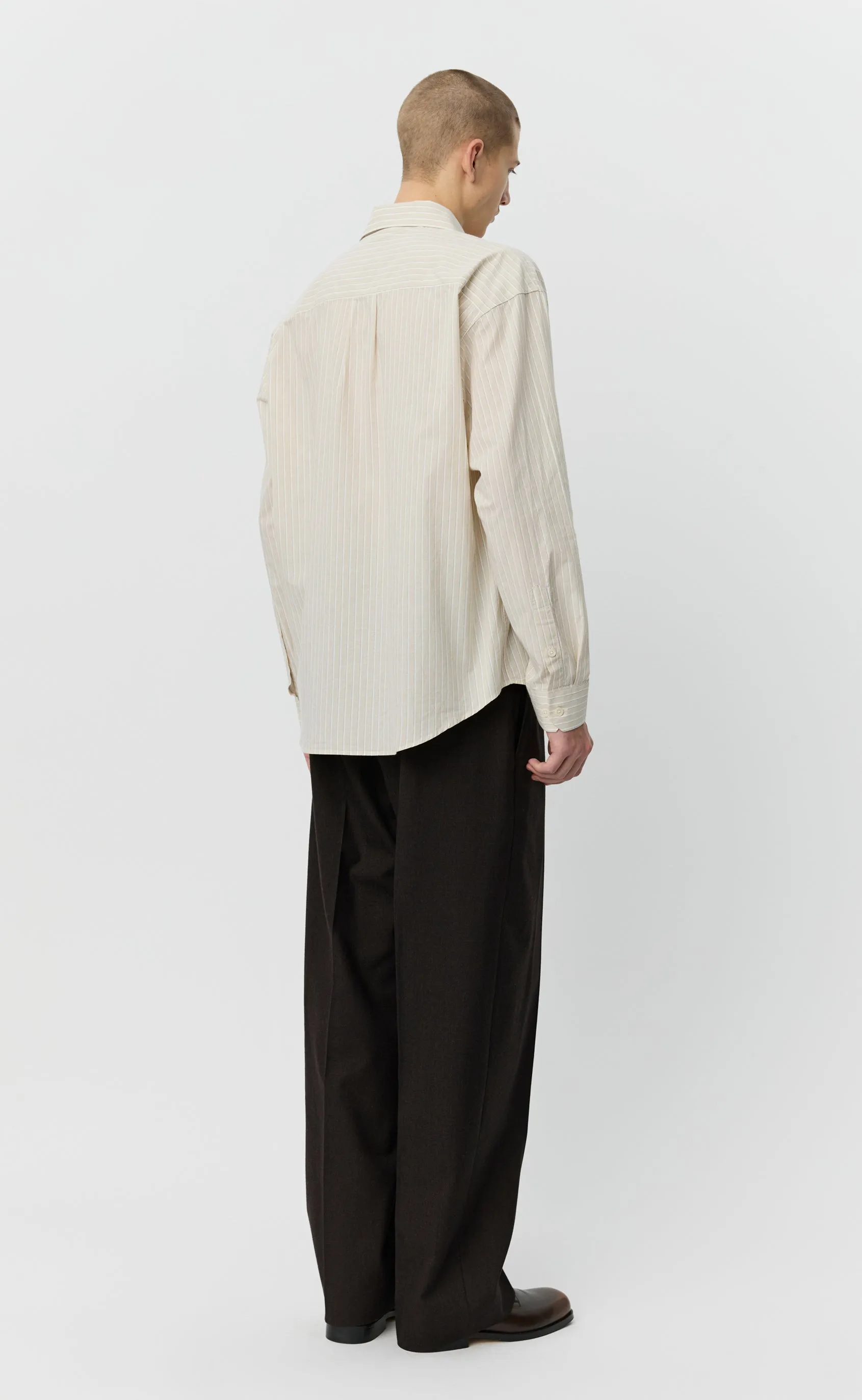 Executive Shirt - Light Brown Archive Stripe sold by mfpen product image thumbnail 5