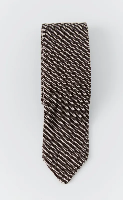 Formal Tie - Brown Stripe sold by mfpen