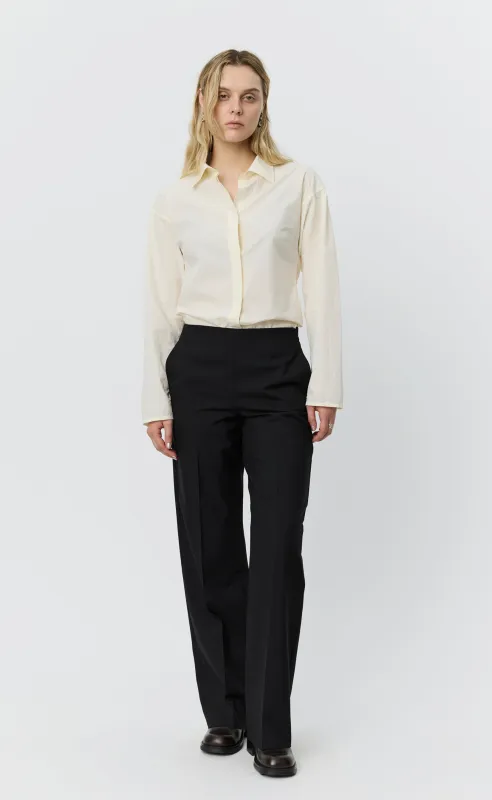 Taper Trousers - Black Tropical Wool sold by mfpen