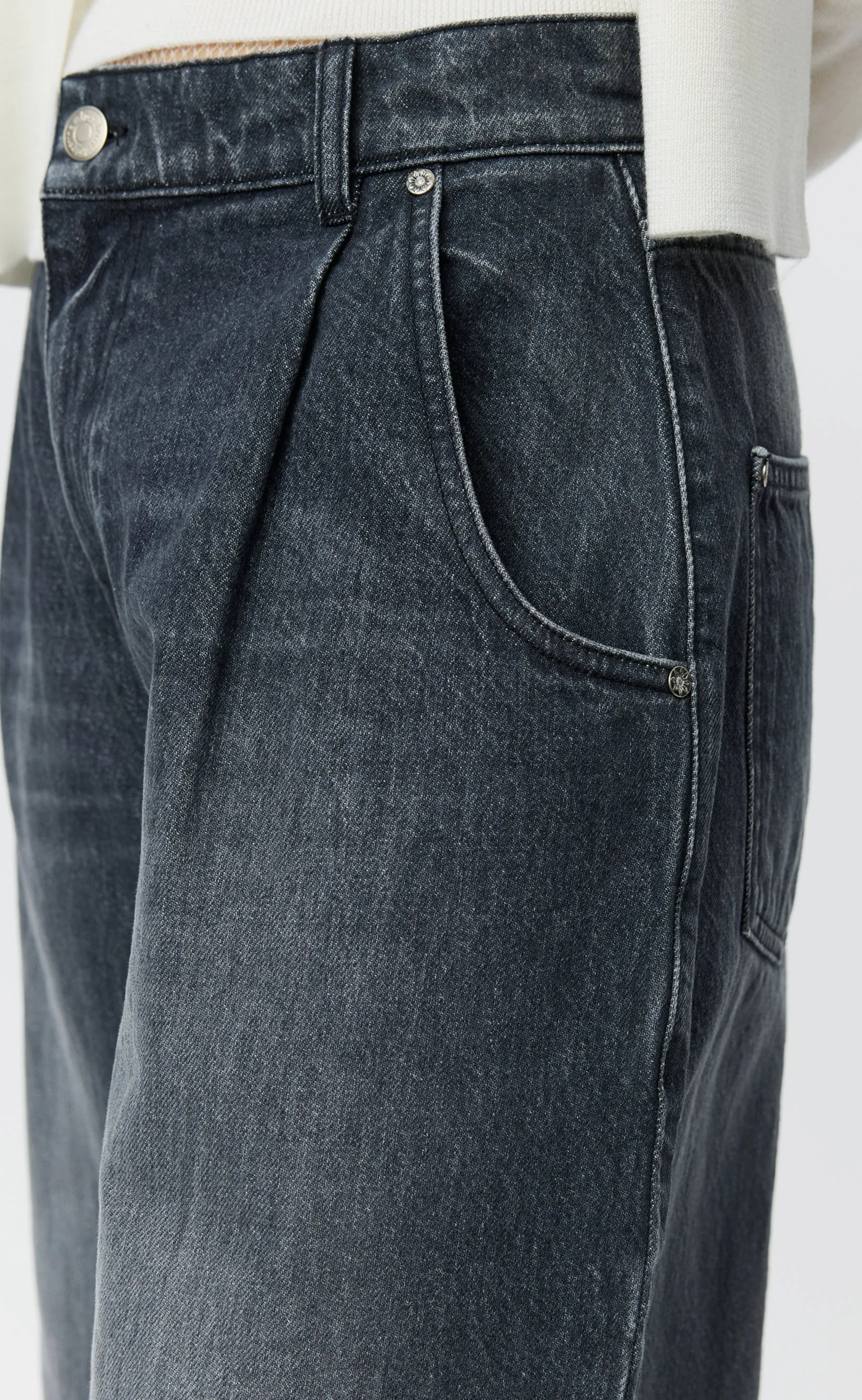 Rivet Shorts - Stonewashed Grey sold by mfpen product image thumbnail 4