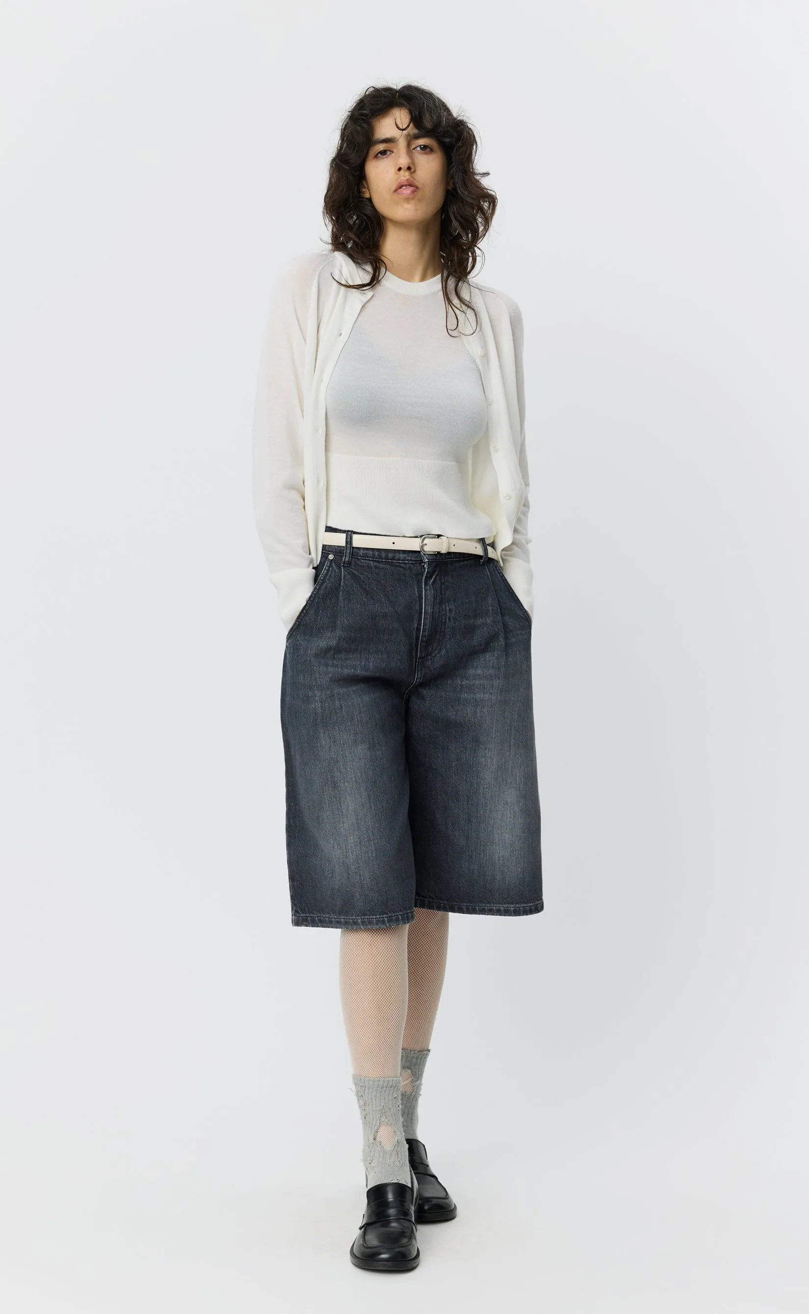 Rivet Shorts - Stonewashed Grey sold by mfpen