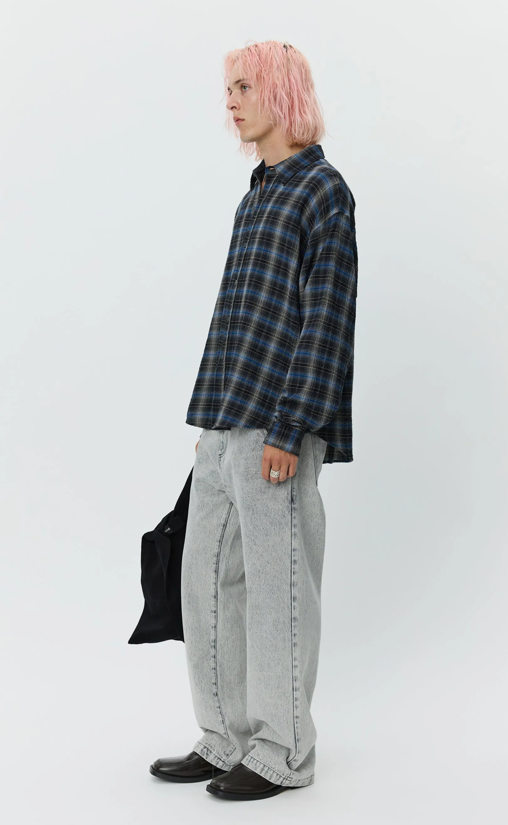 Vacation Shirt - Black Shadow Check sold by mfpen product image thumbnail 2