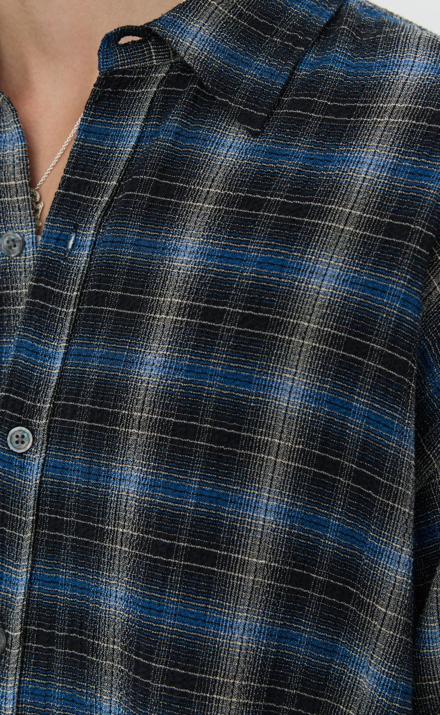 Vacation Shirt - Black Shadow Check sold by mfpen product image thumbnail 4