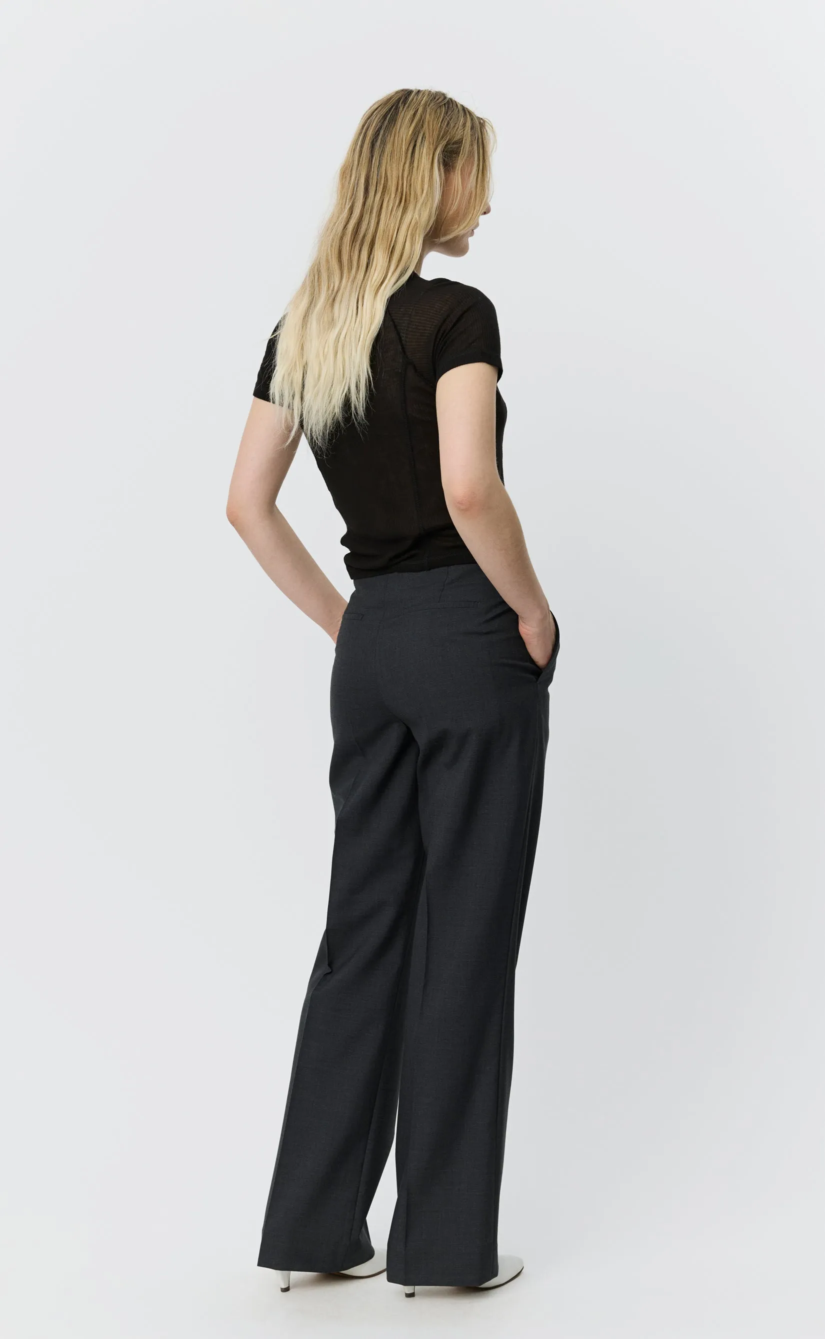 Taper Trousers - Dark Grey Tropical Wool sold by mfpen product image thumbnail 3