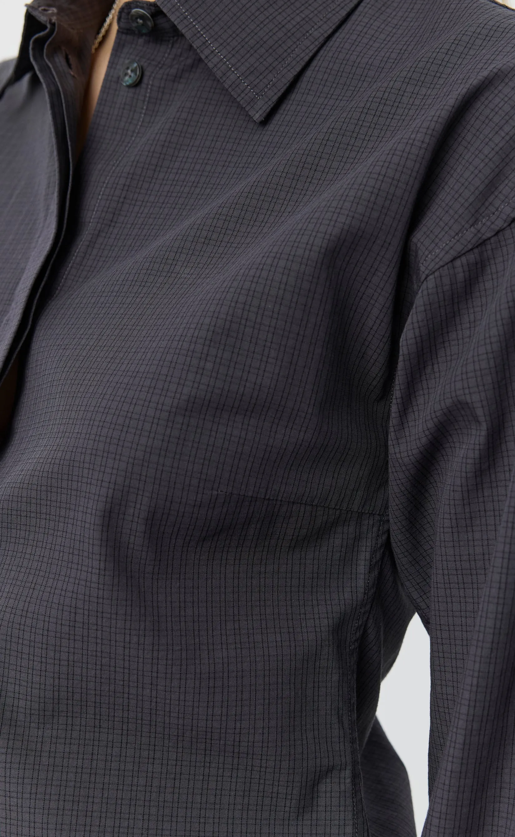 Software Shirt - Mushroom Micro Check Poplin sold by mfpen product image thumbnail 4