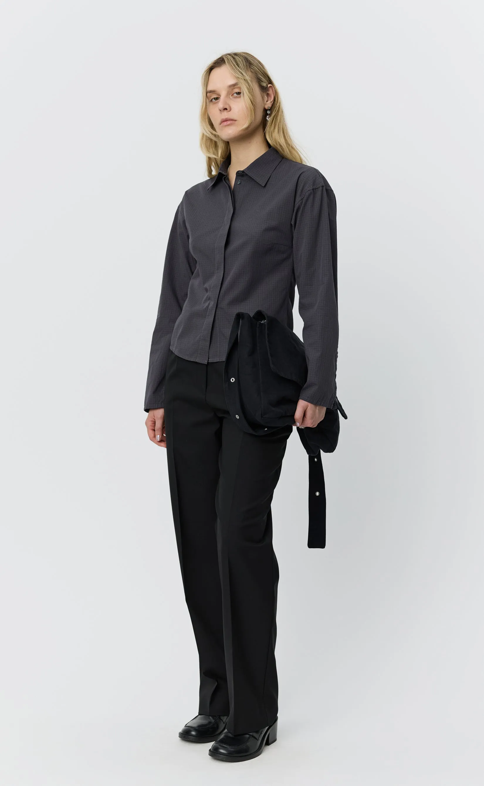 Software Shirt - Mushroom Micro Check Poplin sold by mfpen product image thumbnail 2