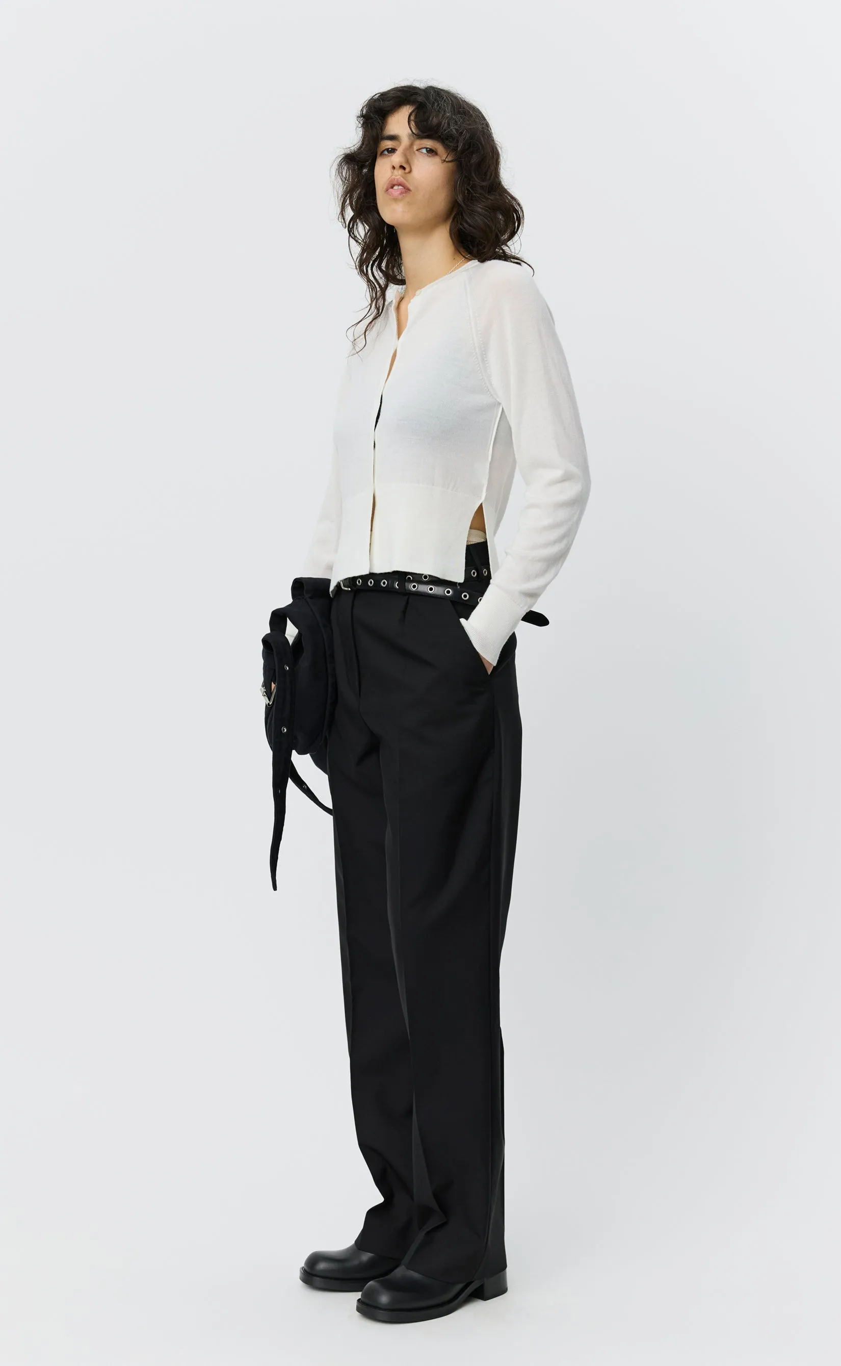 Appointment Cardigan - Ecru Merino Silk sold by mfpen product image thumbnail 2