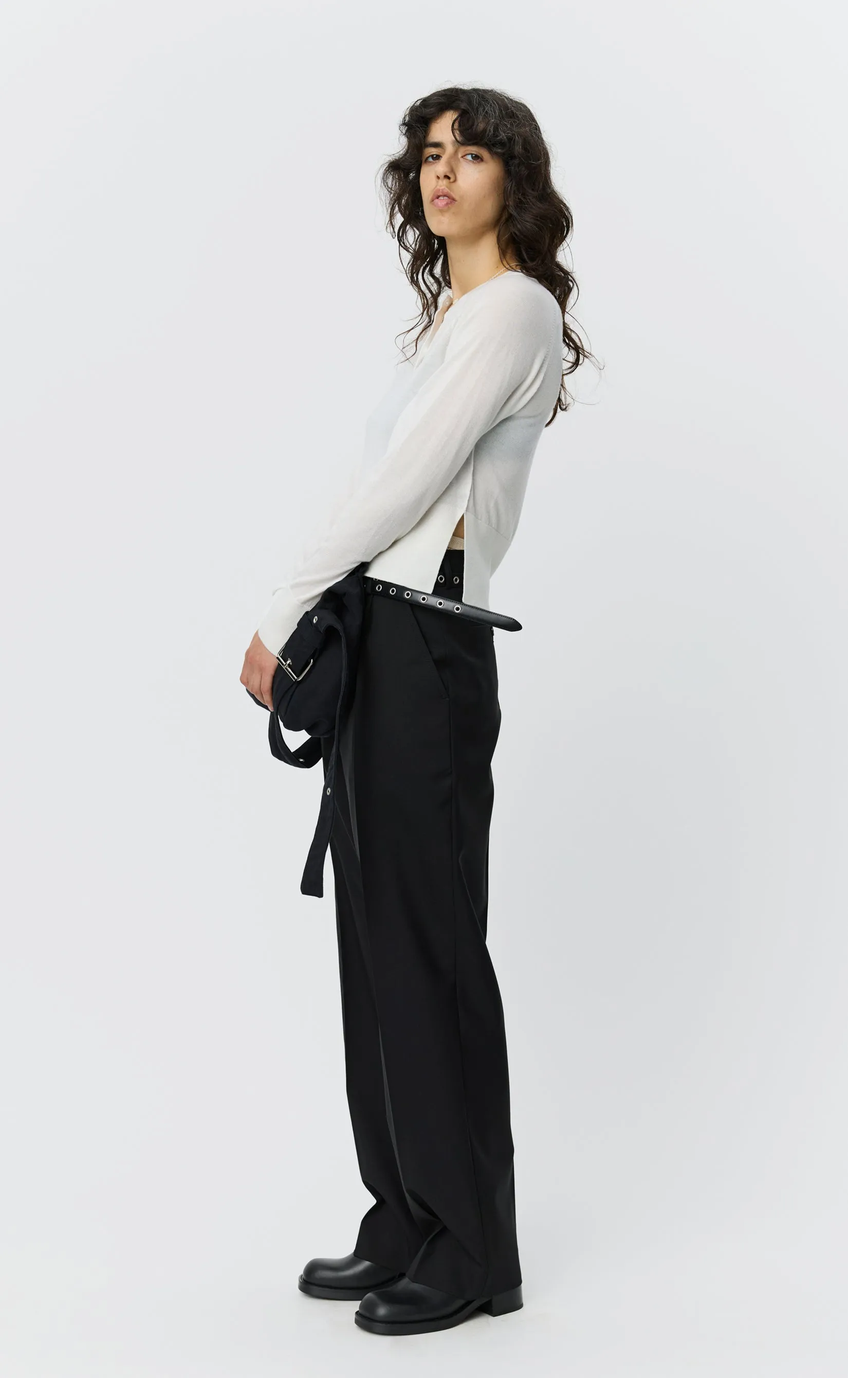 Appointment Cardigan - Ecru Merino Silk sold by mfpen product image thumbnail 3