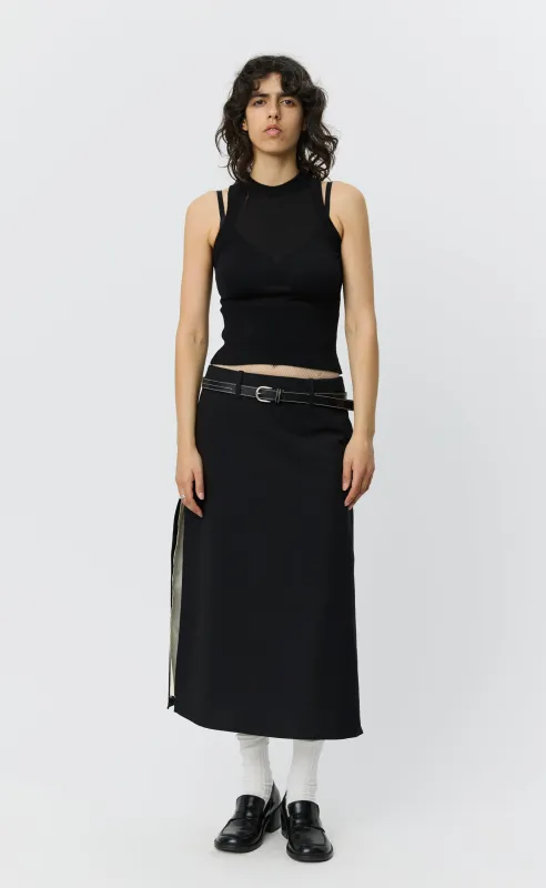 Appointment Top - Black Merino Silk made by mfpen