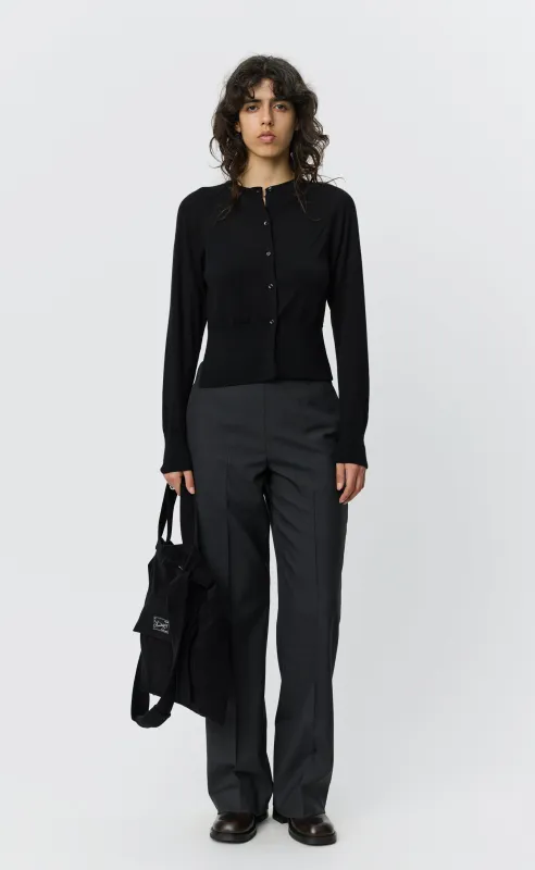 Appointment Cardigan - Black Merino Silk sold by mfpen