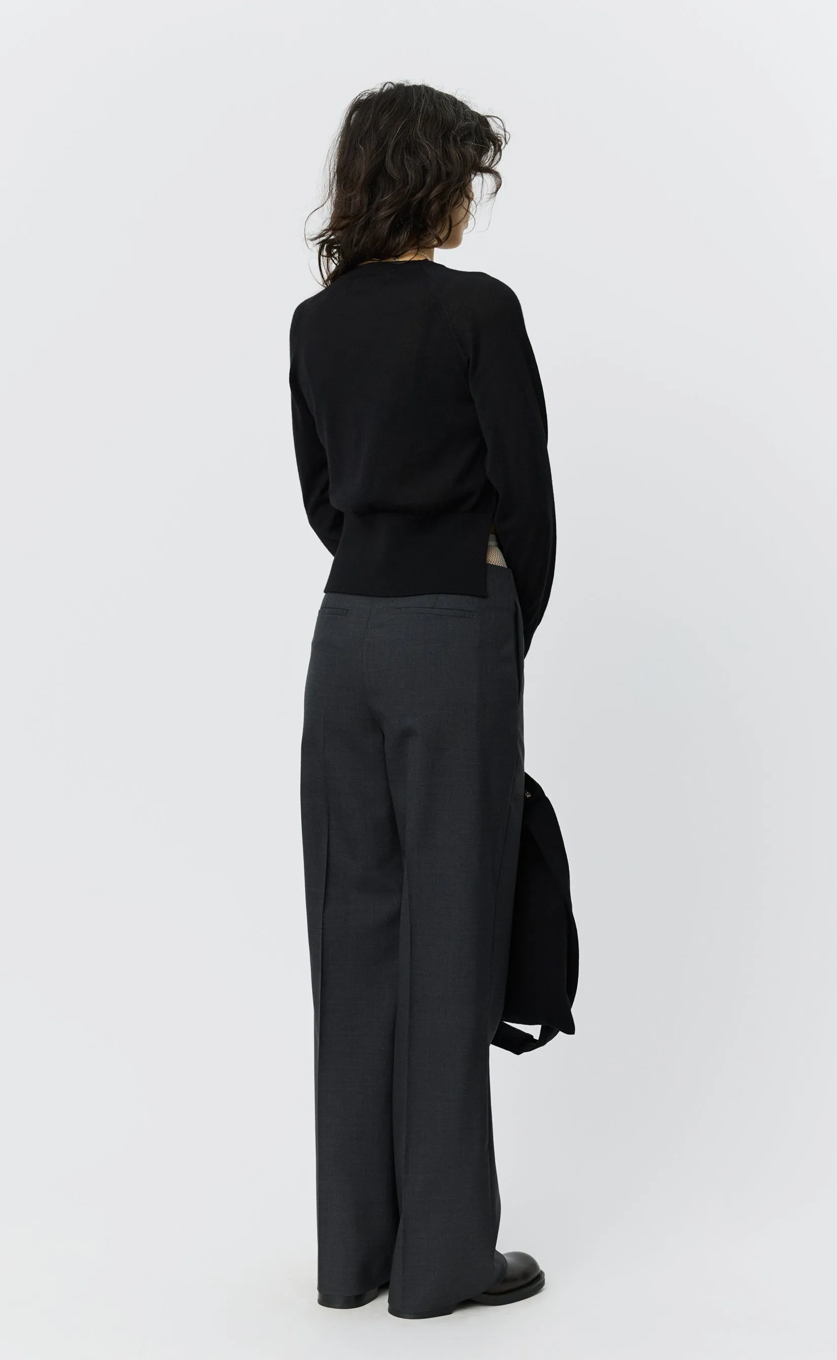 Appointment Cardigan - Black Merino Silk sold by mfpen product image thumbnail 3