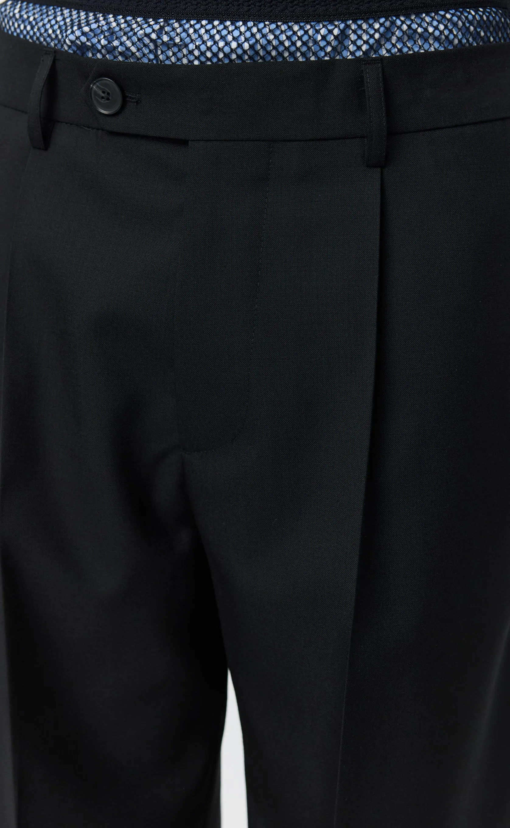 Formal Trousers - Black Tropical Wool sold by mfpen product image thumbnail 4