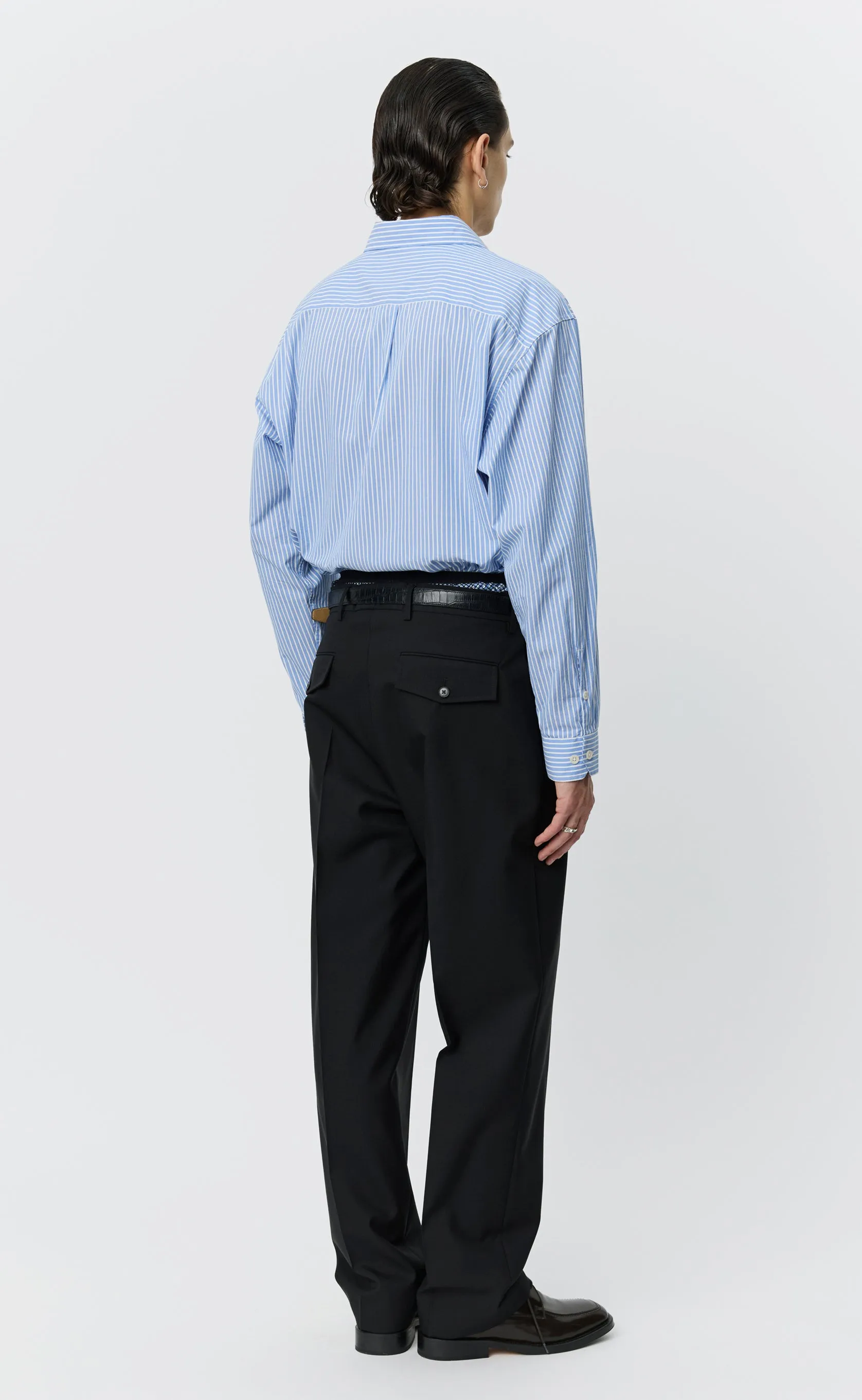 Formal Trousers - Black Tropical Wool sold by mfpen product image thumbnail 3