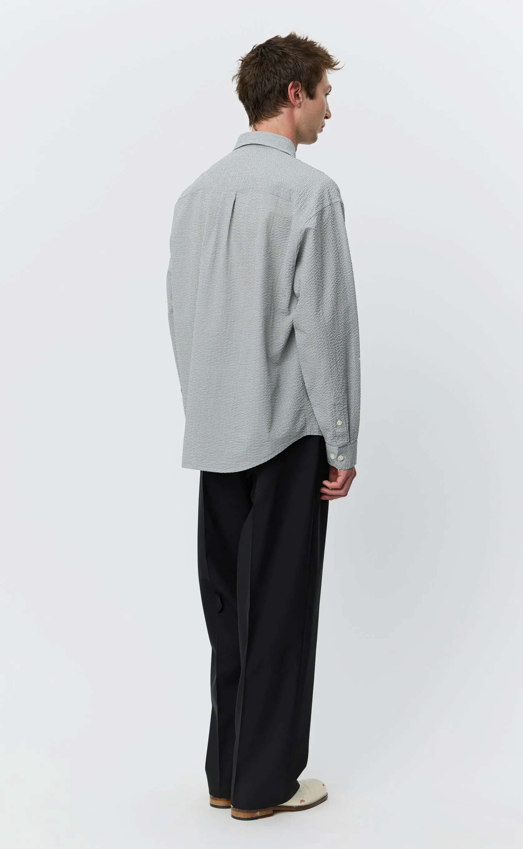 Executive Shirt - Textured Bottle Grey Check sold by mfpen product image thumbnail 3