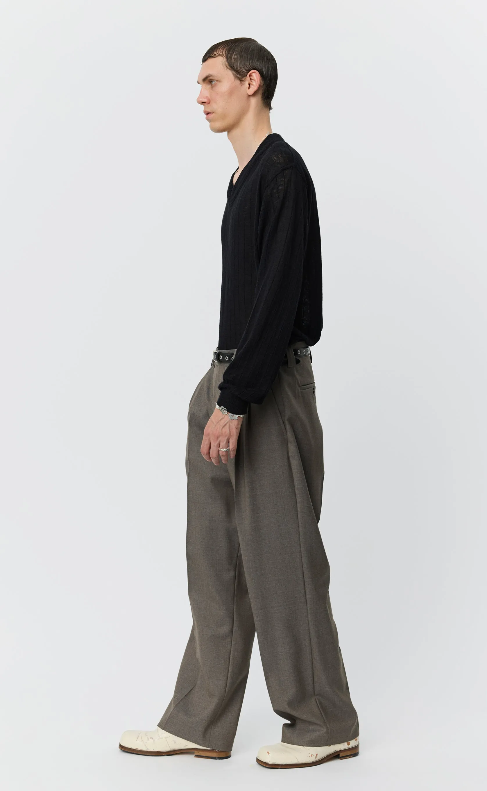 Classic Trousers - Light Taupe Wool sold by mfpen product image thumbnail 3