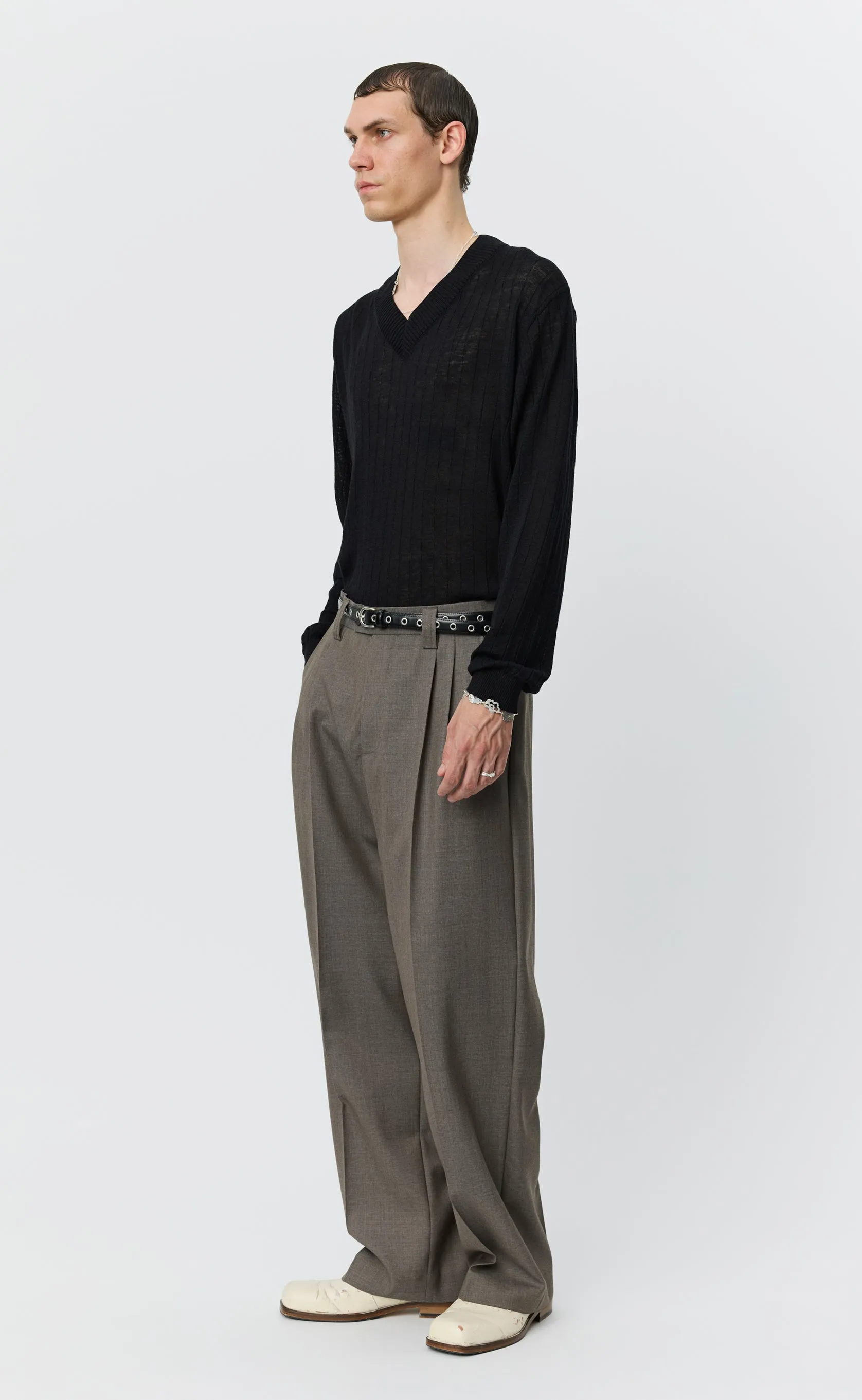 Classic Trousers - Light Taupe Wool sold by mfpen product image thumbnail 2