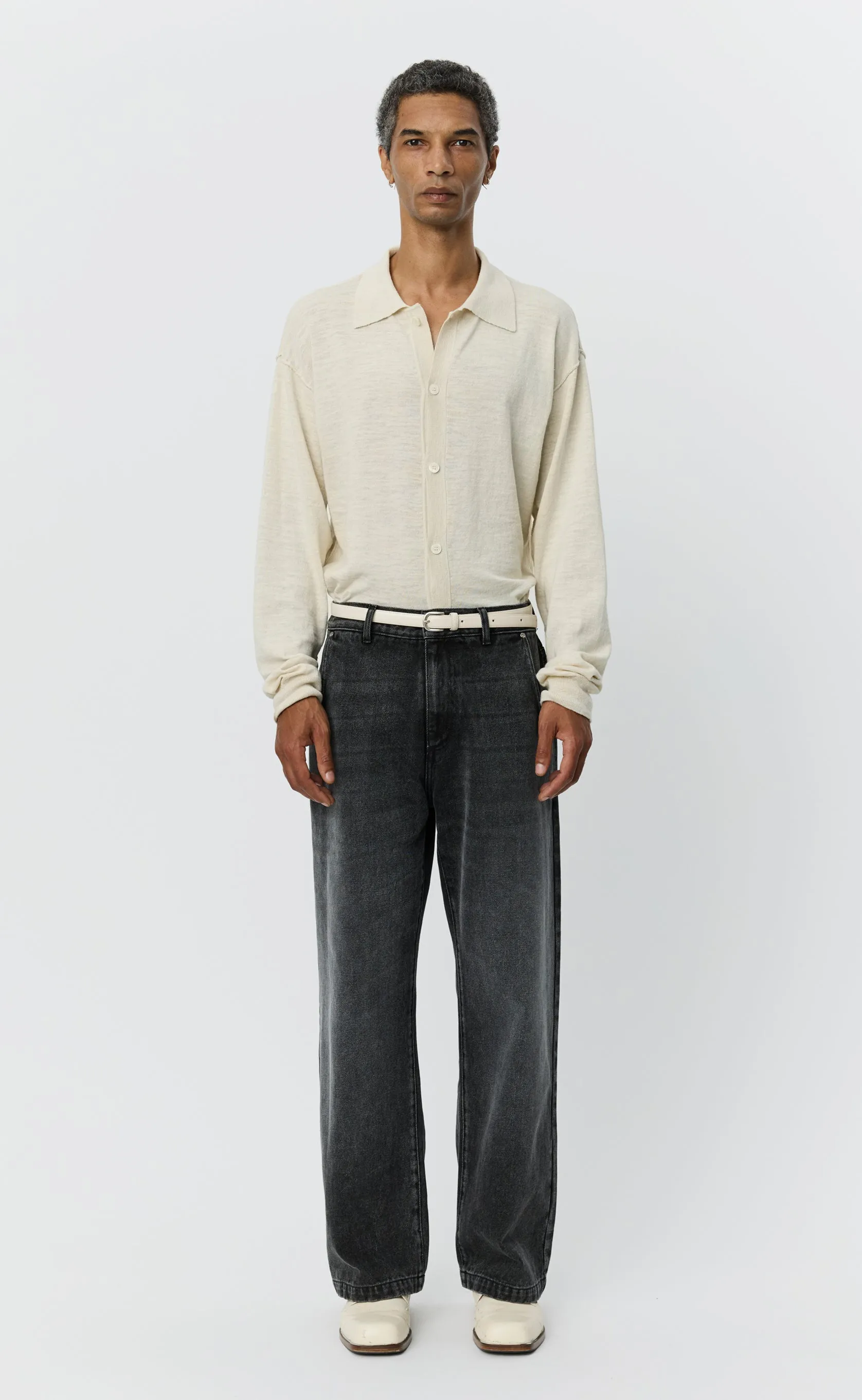 Straight Cut Jeans - Stonewashed Black sold by mfpen product image thumbnail 2