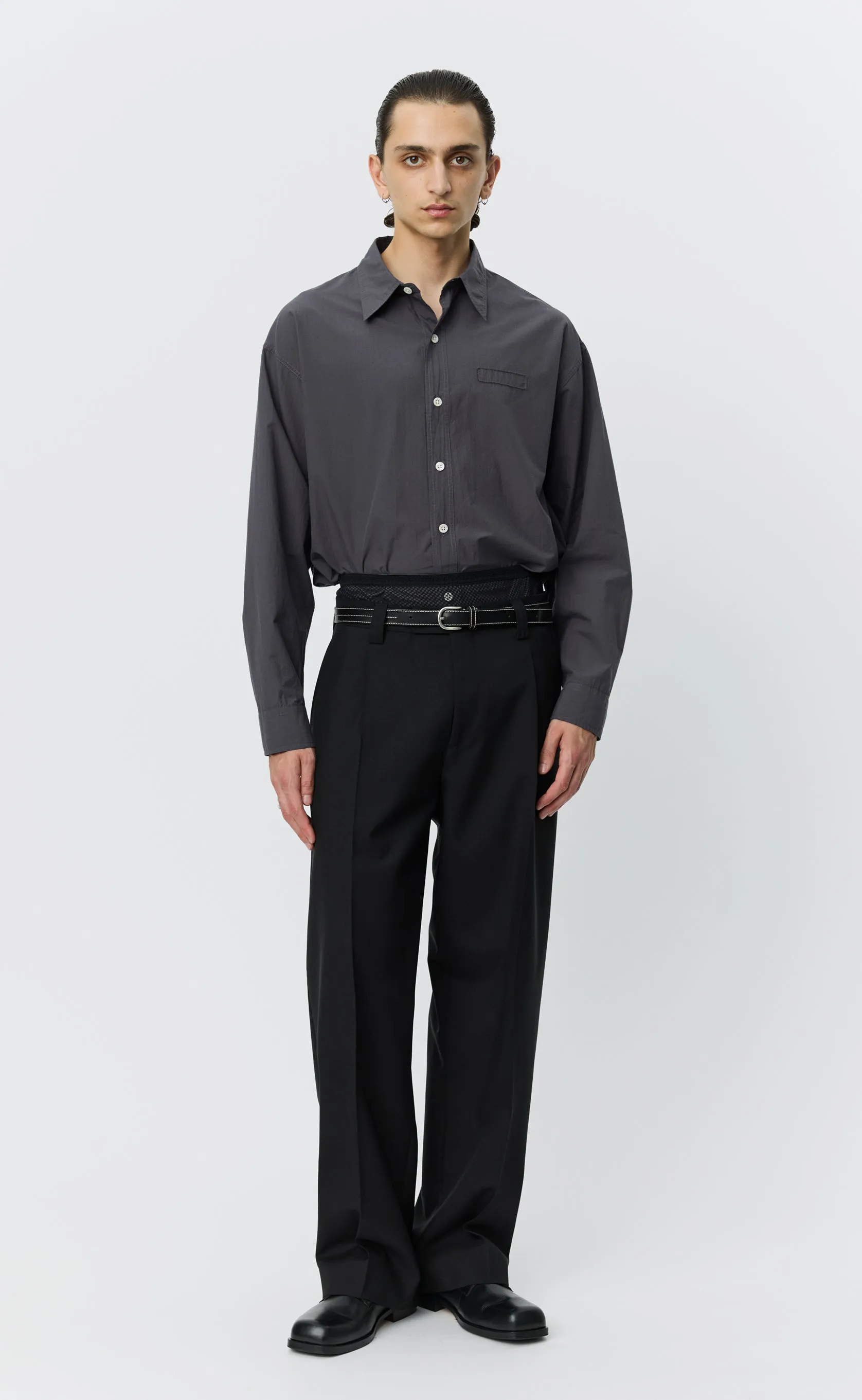 Service Trousers - Black Tropical Wool sold by mfpen