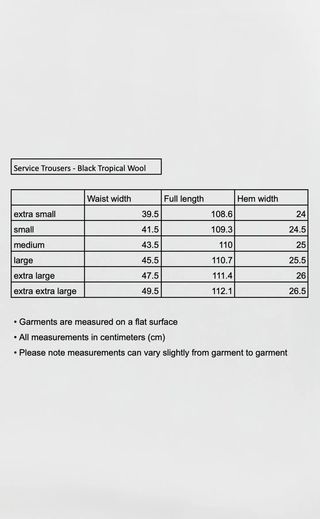 Service Trousers - Black Tropical Wool sold by mfpen product image thumbnail 5