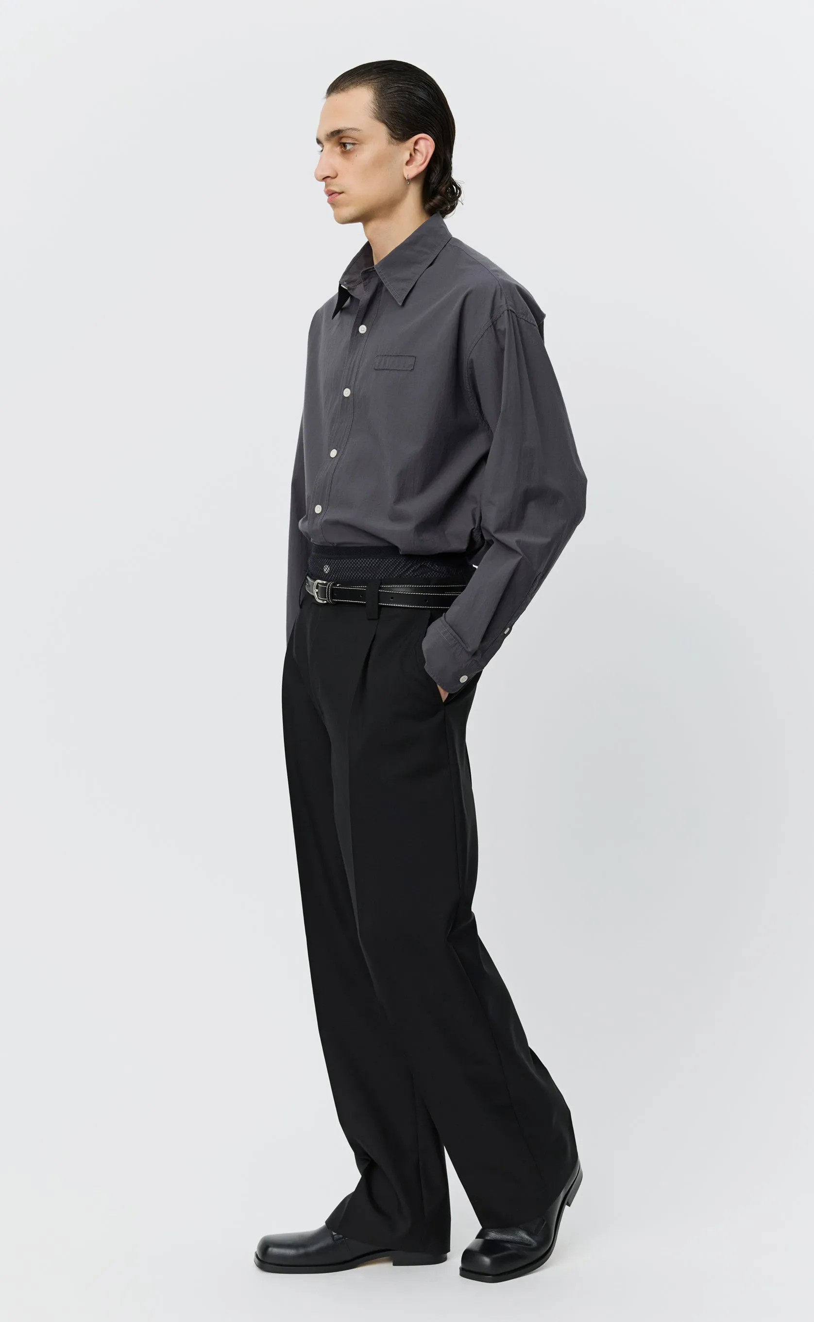 Service Trousers - Black Tropical Wool sold by mfpen product image thumbnail 2