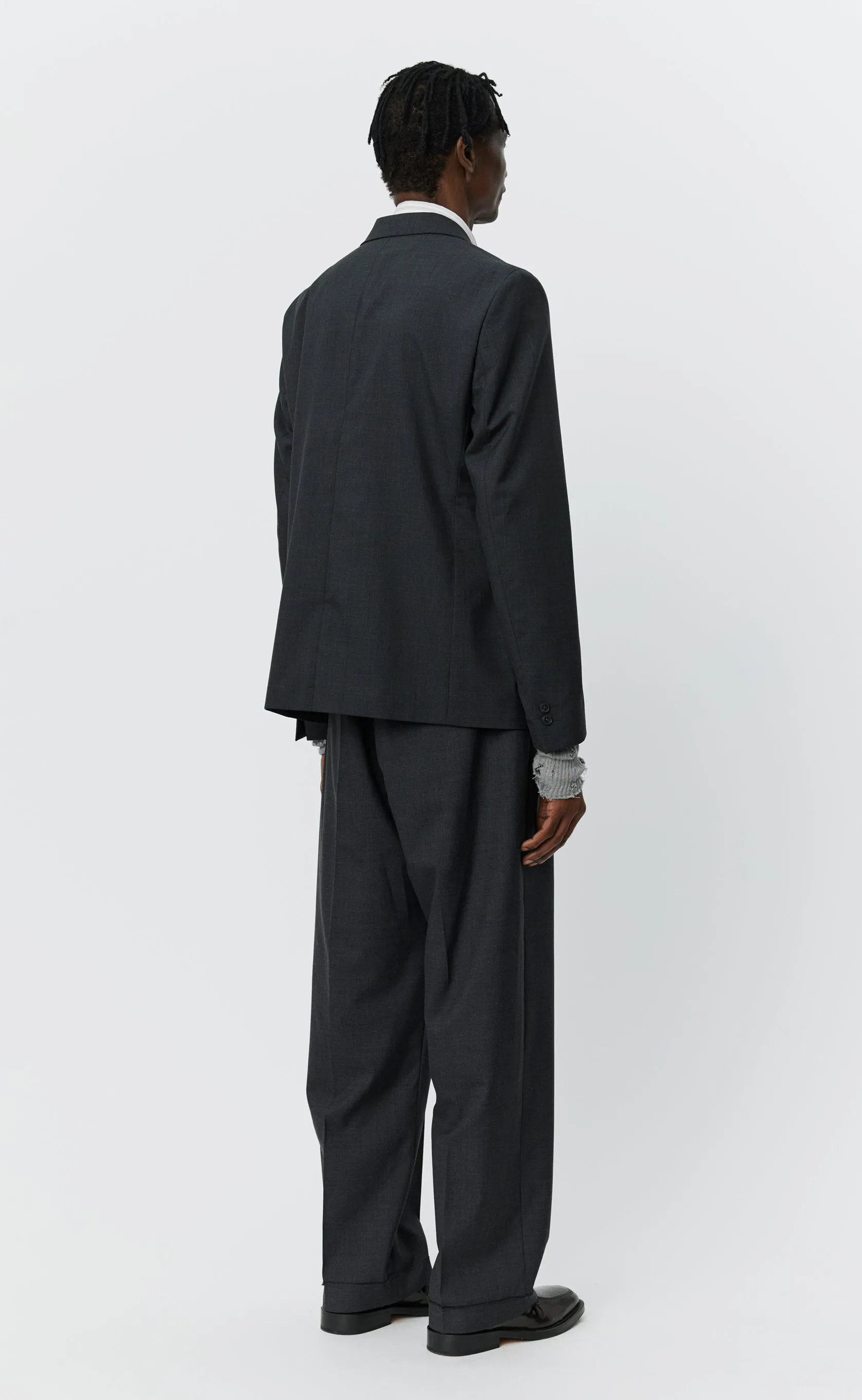 Patch Pocket Blazer - Grey Wool sold by mfpen product image thumbnail 3