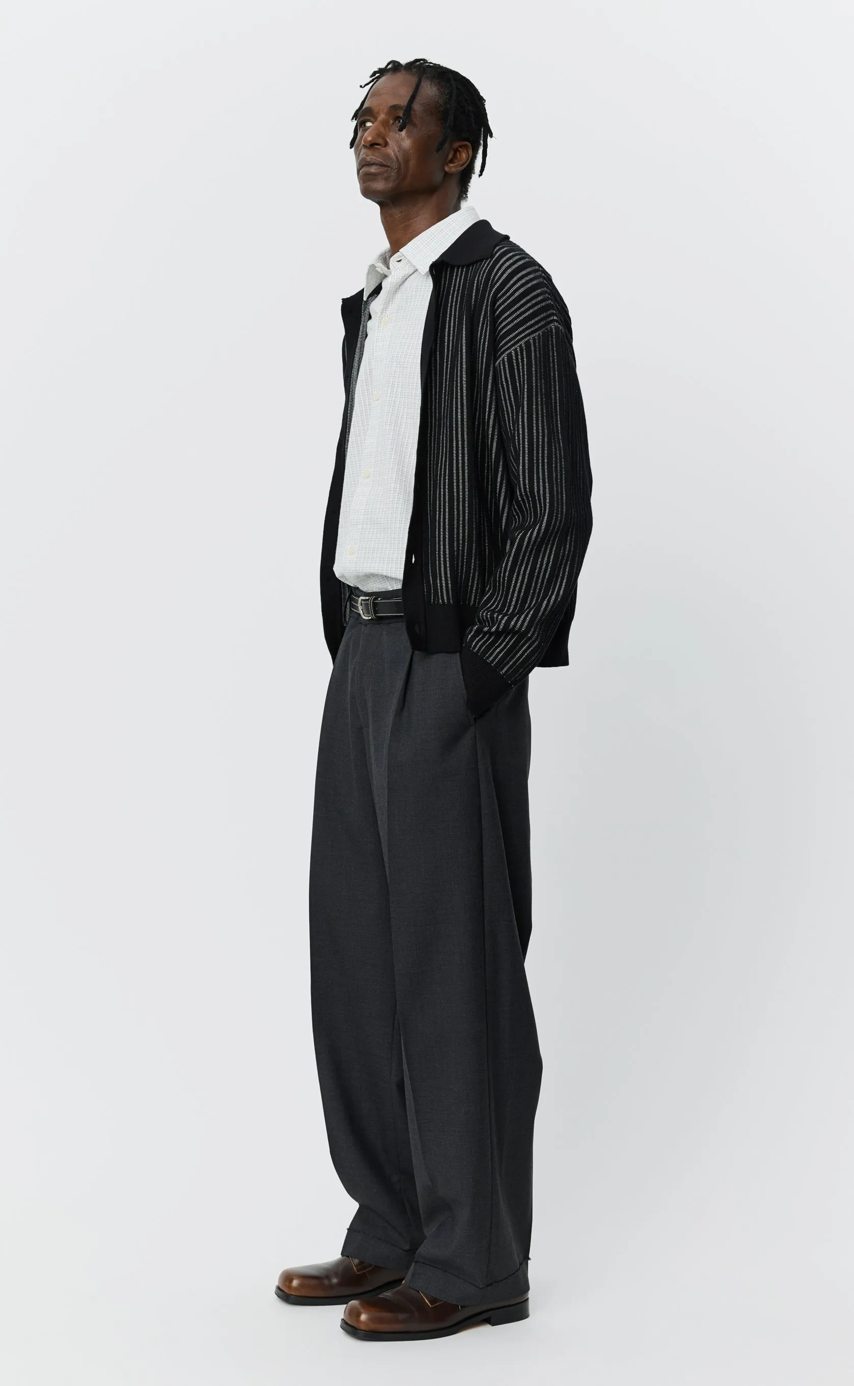 Patch Trousers - Grey Wool sold by mfpen product image thumbnail 3