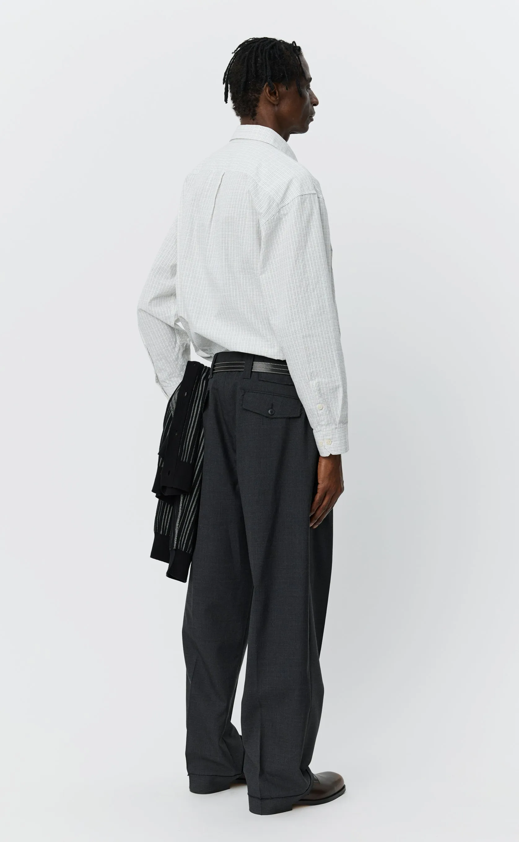 Patch Trousers - Grey Wool sold by mfpen product image thumbnail 4