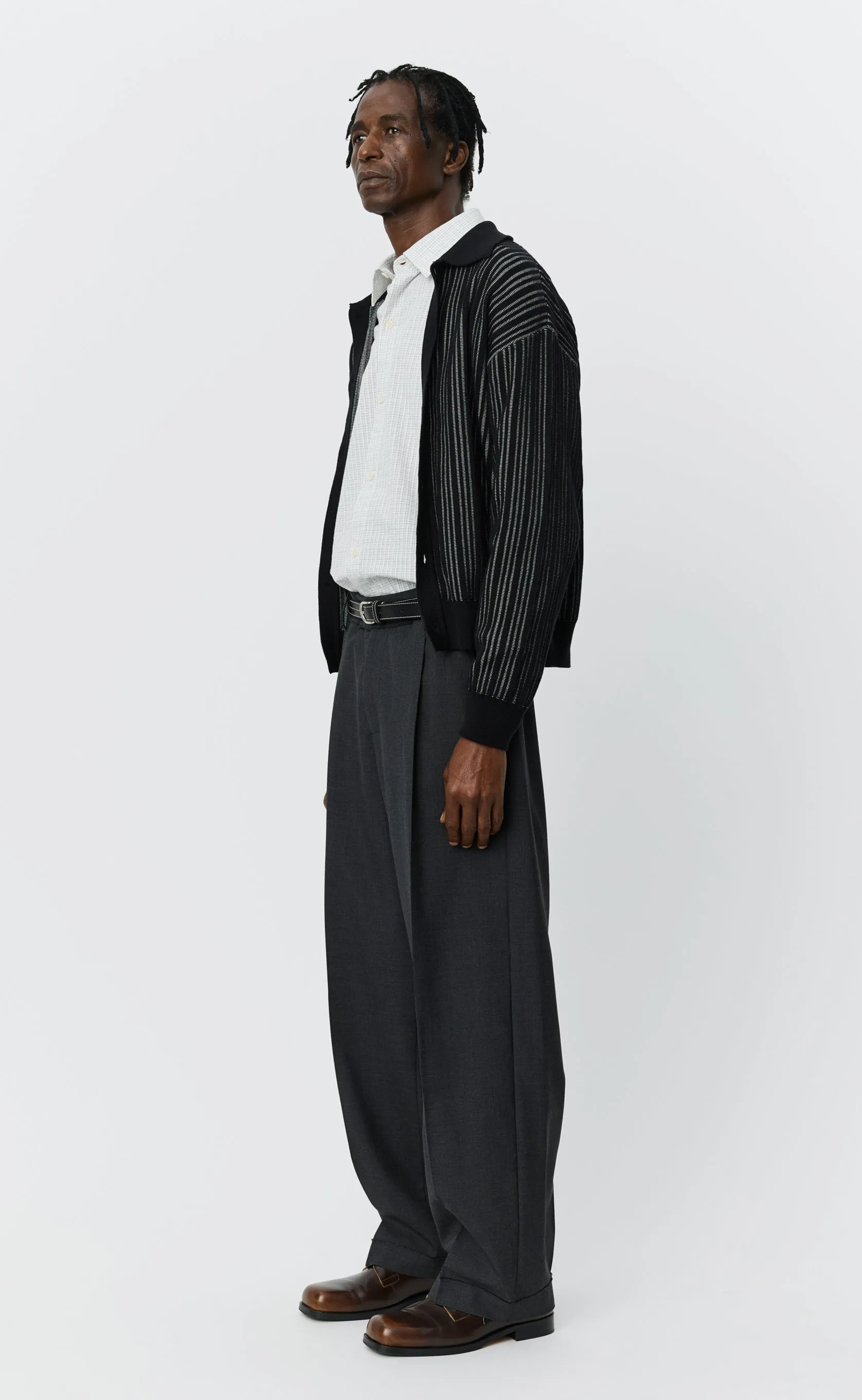 Patch Trousers - Grey Wool sold by mfpen product image thumbnail 2