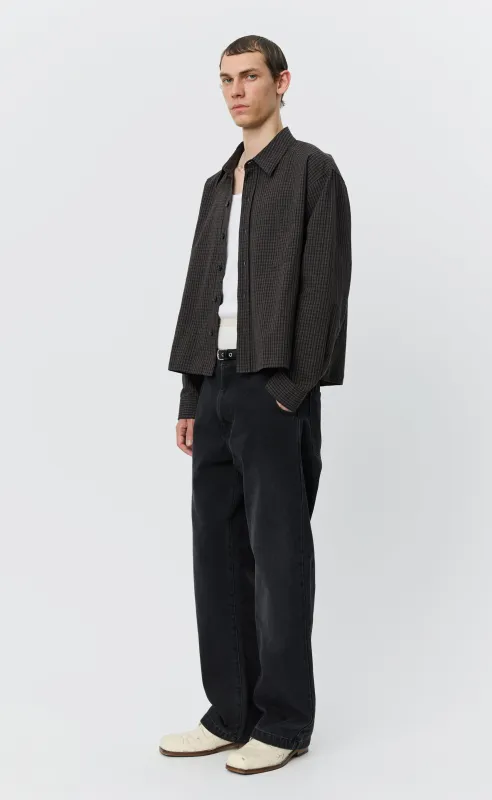 Priority Shirt - Dark Linen Check made by mfpen