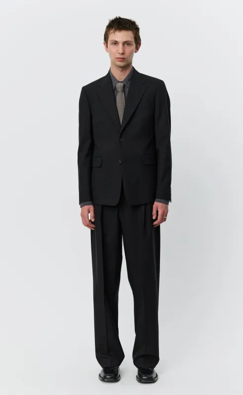 Single Breasted Blazer - Black Tropical Wool sold by mfpen