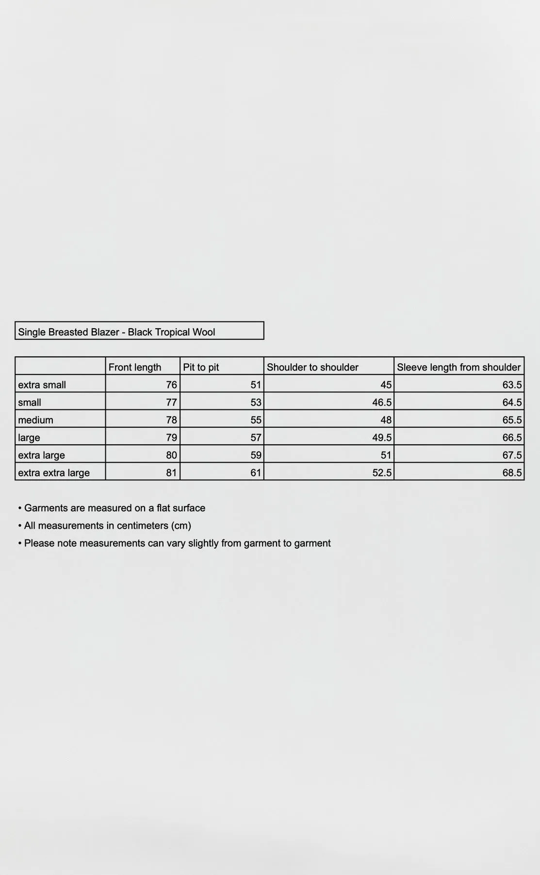 Single Breasted Blazer - Black Tropical Wool sold by mfpen product image thumbnail 5