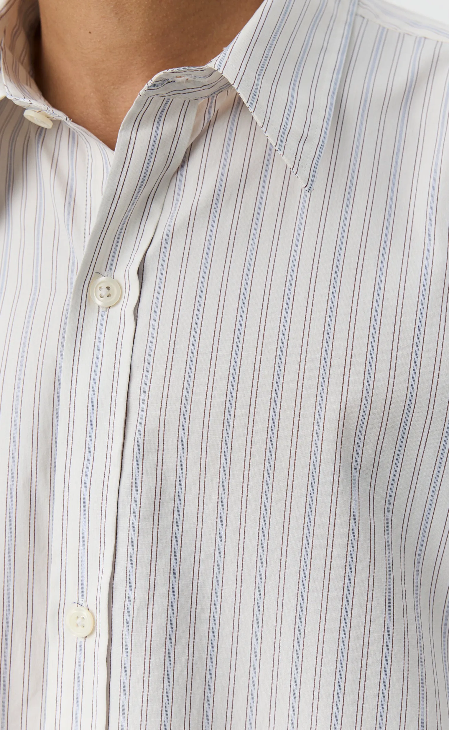 Evening Shirt - Off White Business Stripe sold by mfpen product image thumbnail 5