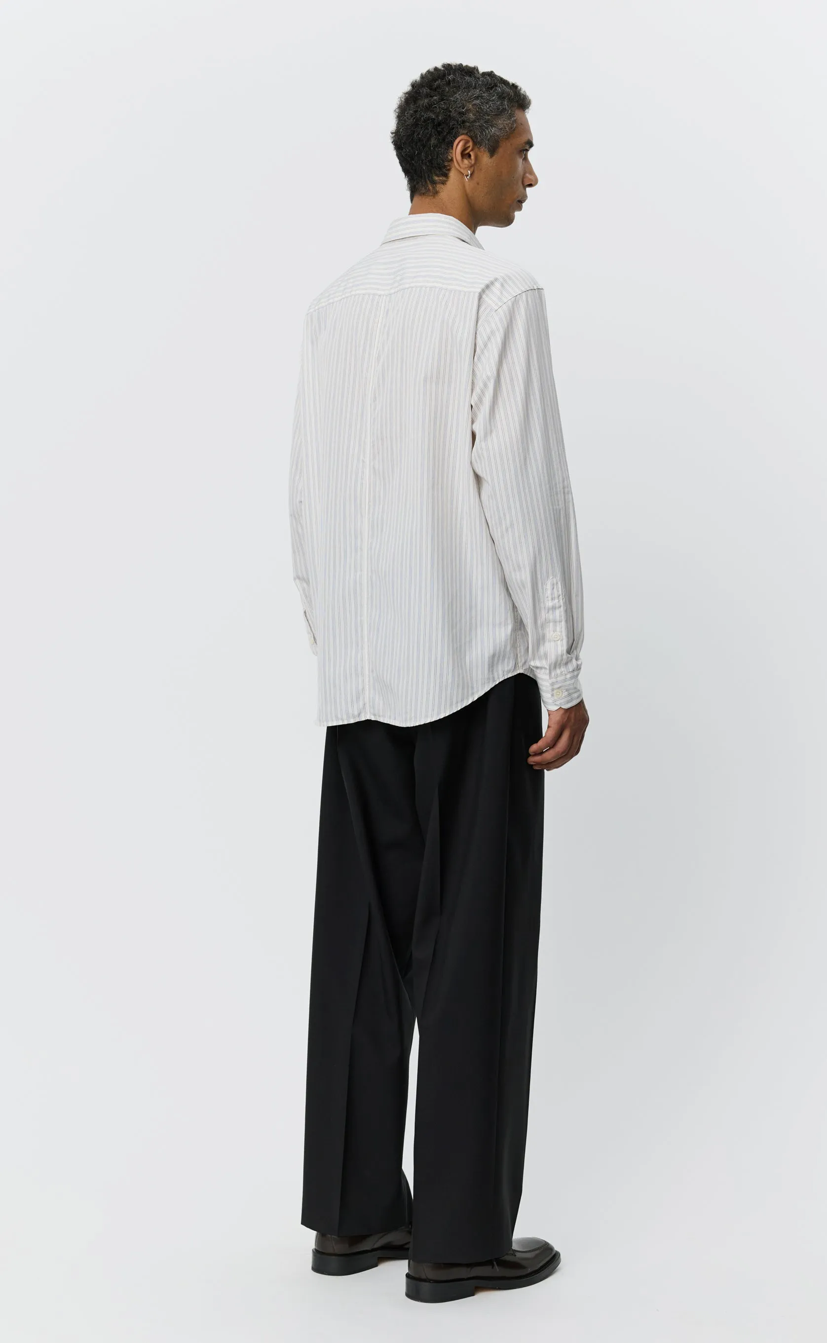 Evening Shirt - Off White Business Stripe sold by mfpen product image thumbnail 3