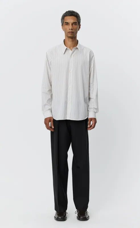 Evening Shirt - Off White Business Stripe sold by mfpen