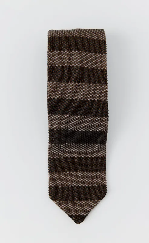 Formal Tie - Brown Candy Stripe sold by mfpen