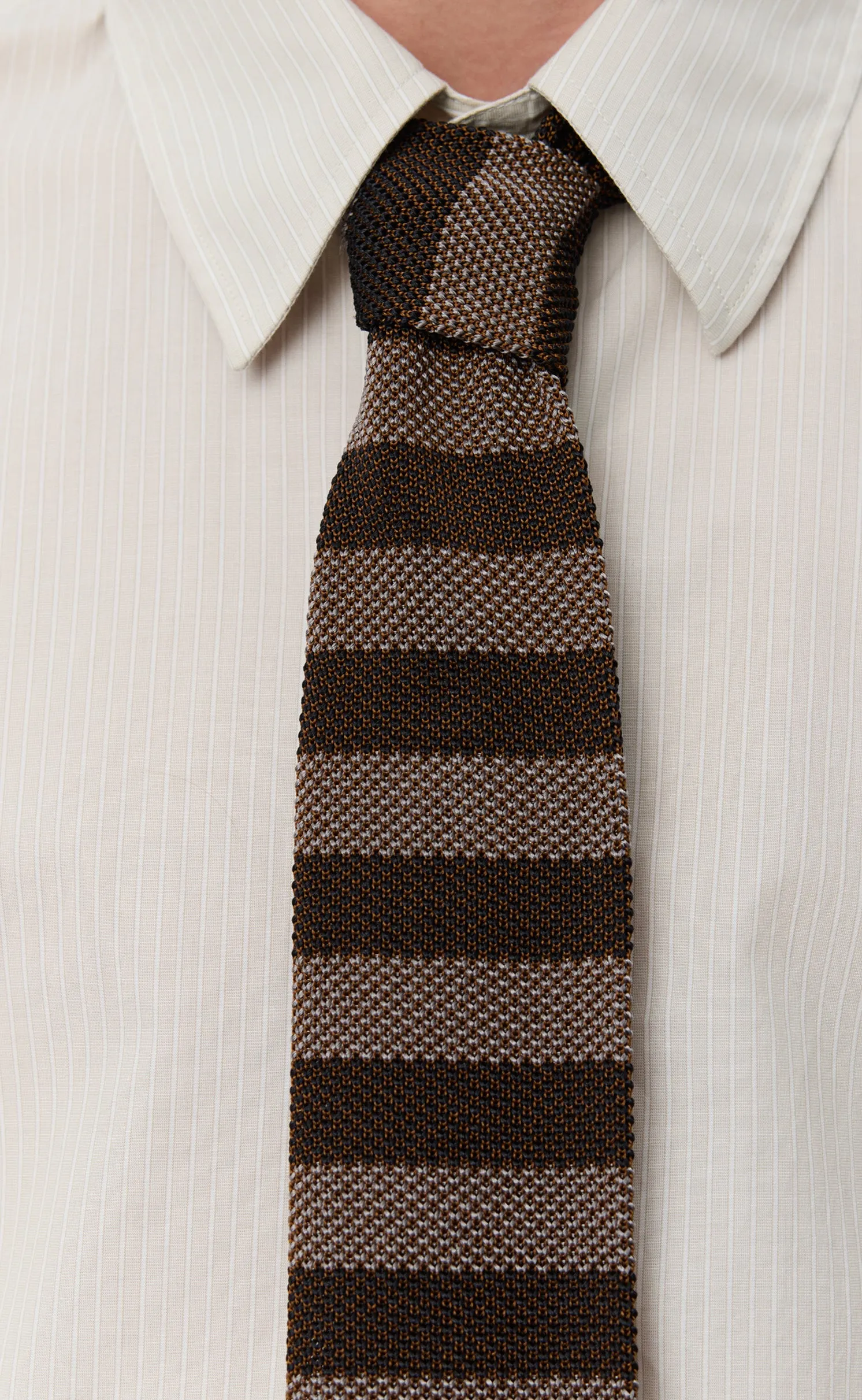 Formal Tie - Brown Candy Stripe sold by mfpen product image thumbnail 3