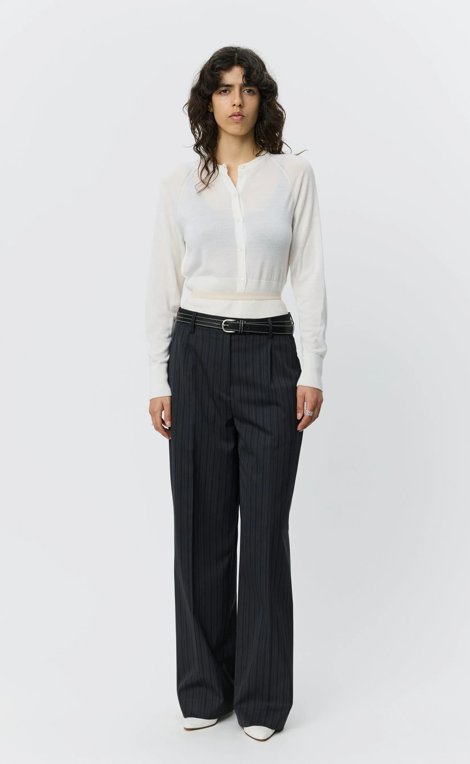 Primary Trousers - Wide Grey Double Stripe sold by mfpen