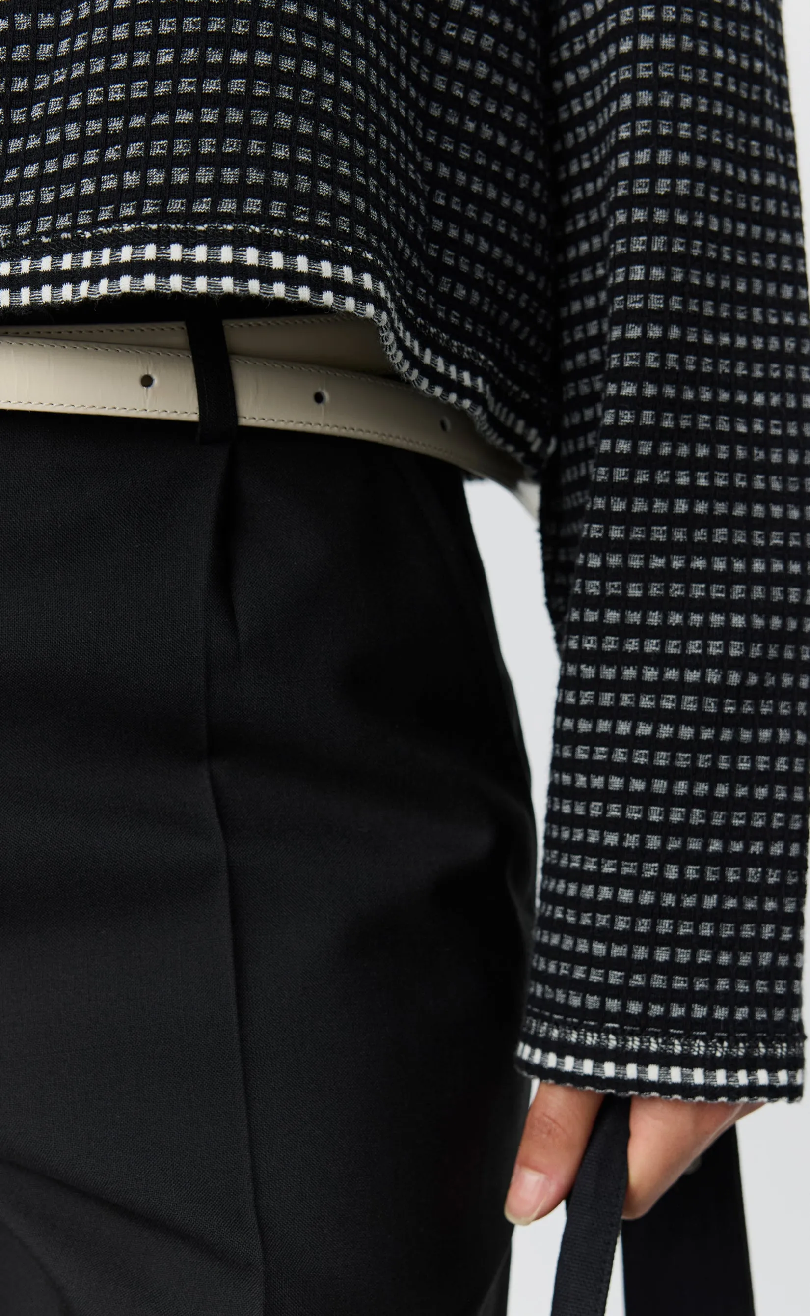 Cropped LS Polo - Black Experienced Check sold by mfpen product image thumbnail 4