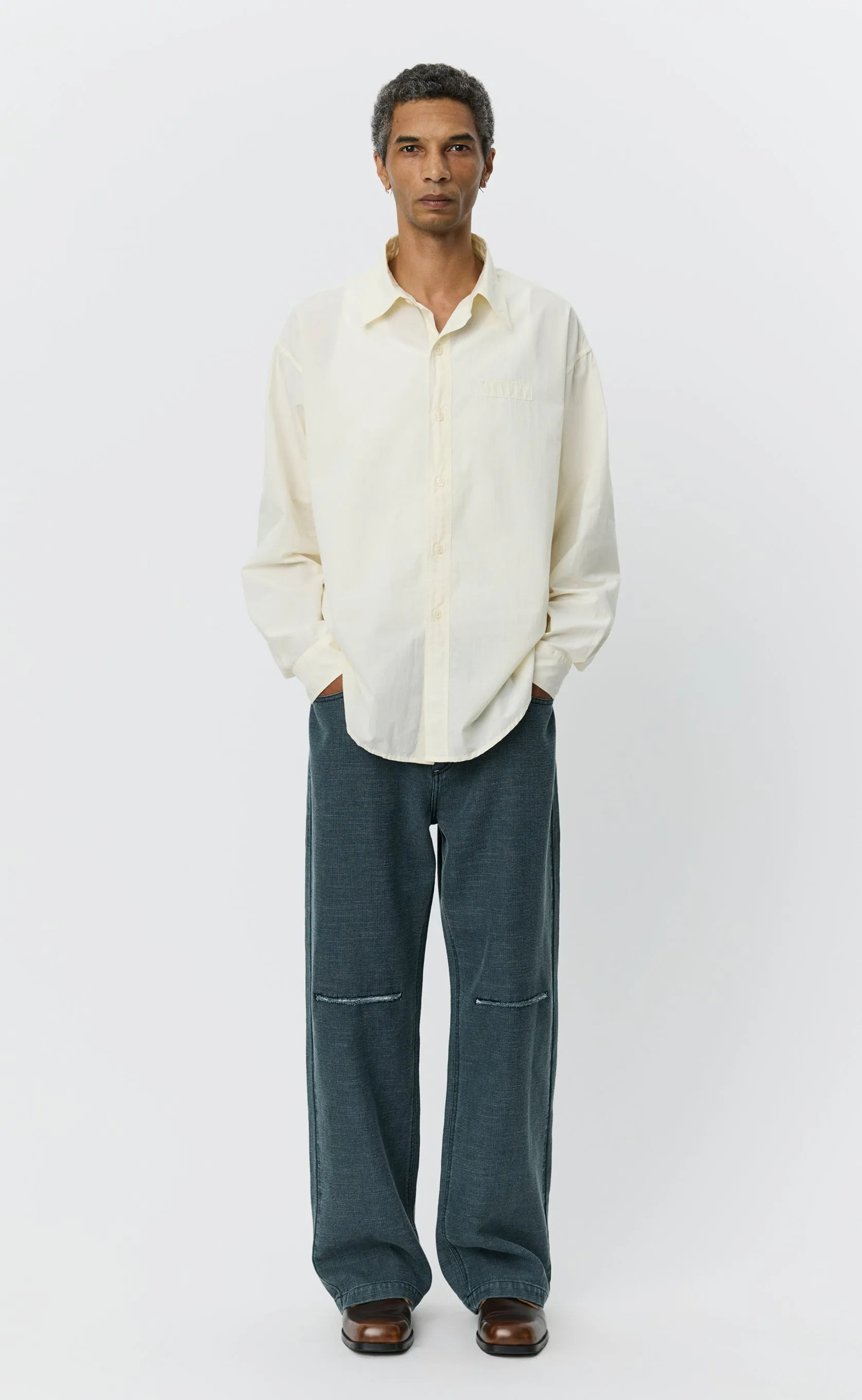 Essay Shirt - Off White Micro Check sold by mfpen product image thumbnail 2