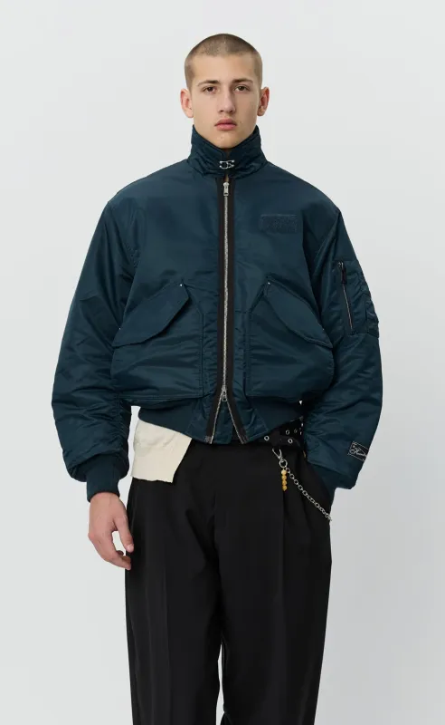 Schott CWU Bomber - Navy Recycled Nylon made by mfpen
