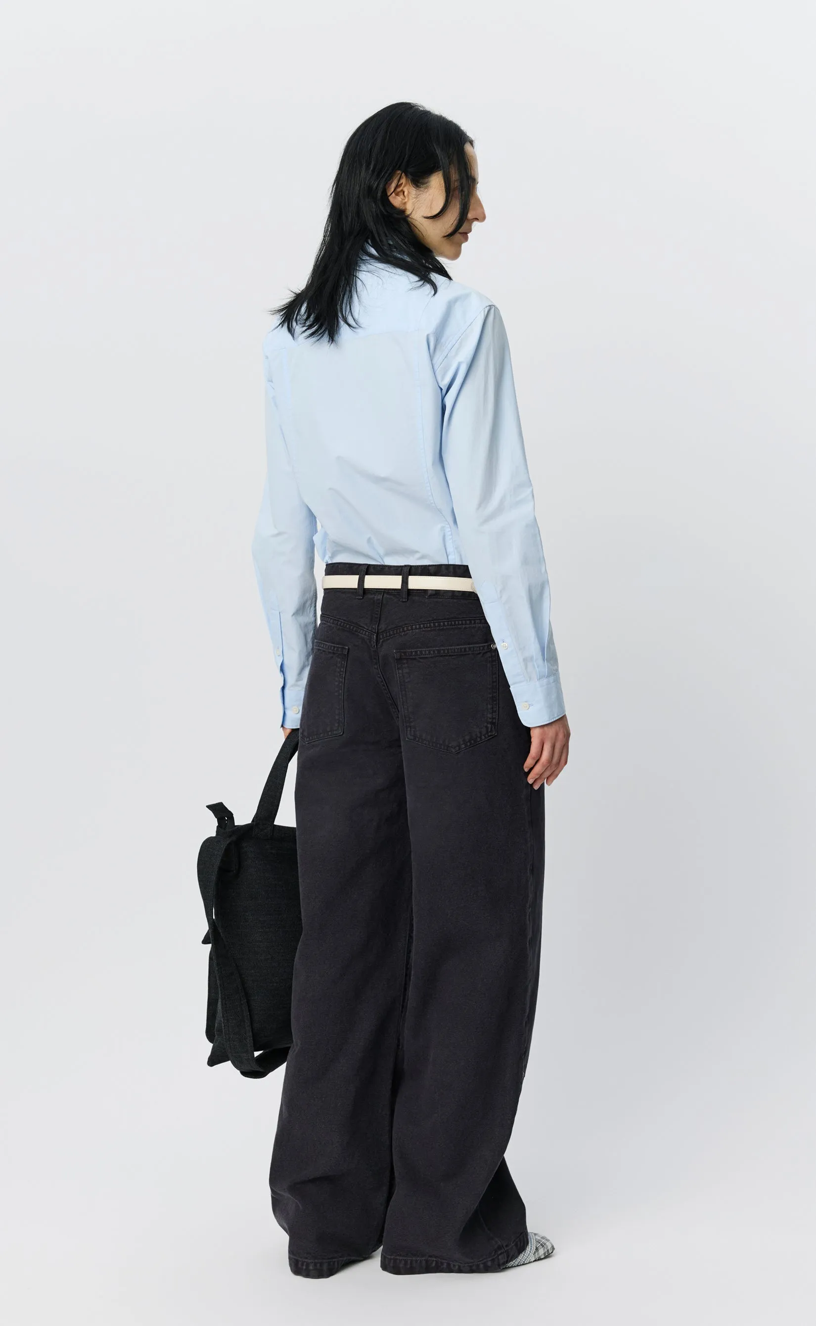 Womens Double Knee Jeans - Dark Grey Canvas sold by mfpen product image thumbnail 3