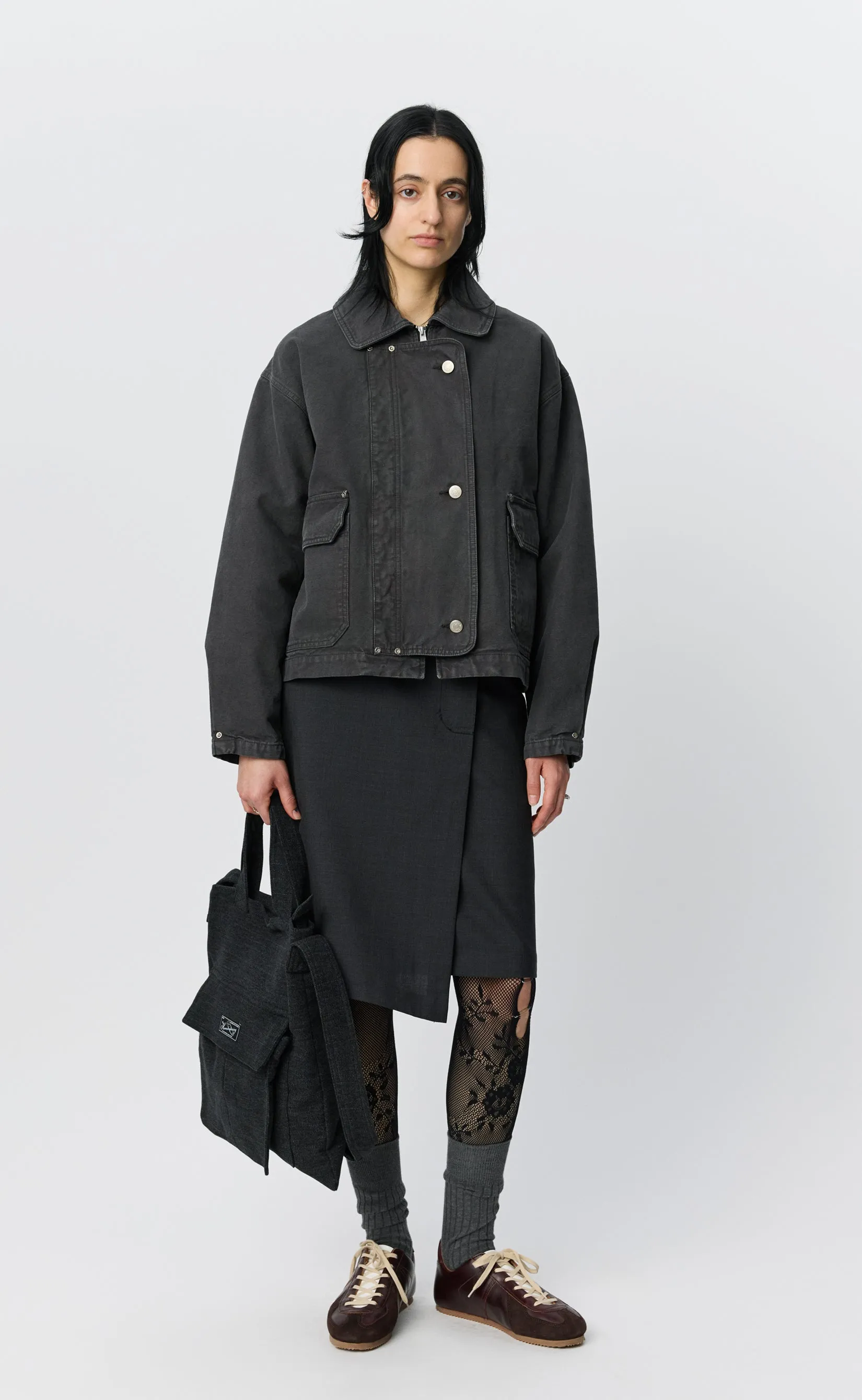 Womens Courier Jacket - Washed Grey Canvas sold by mfpen product image thumbnail 4