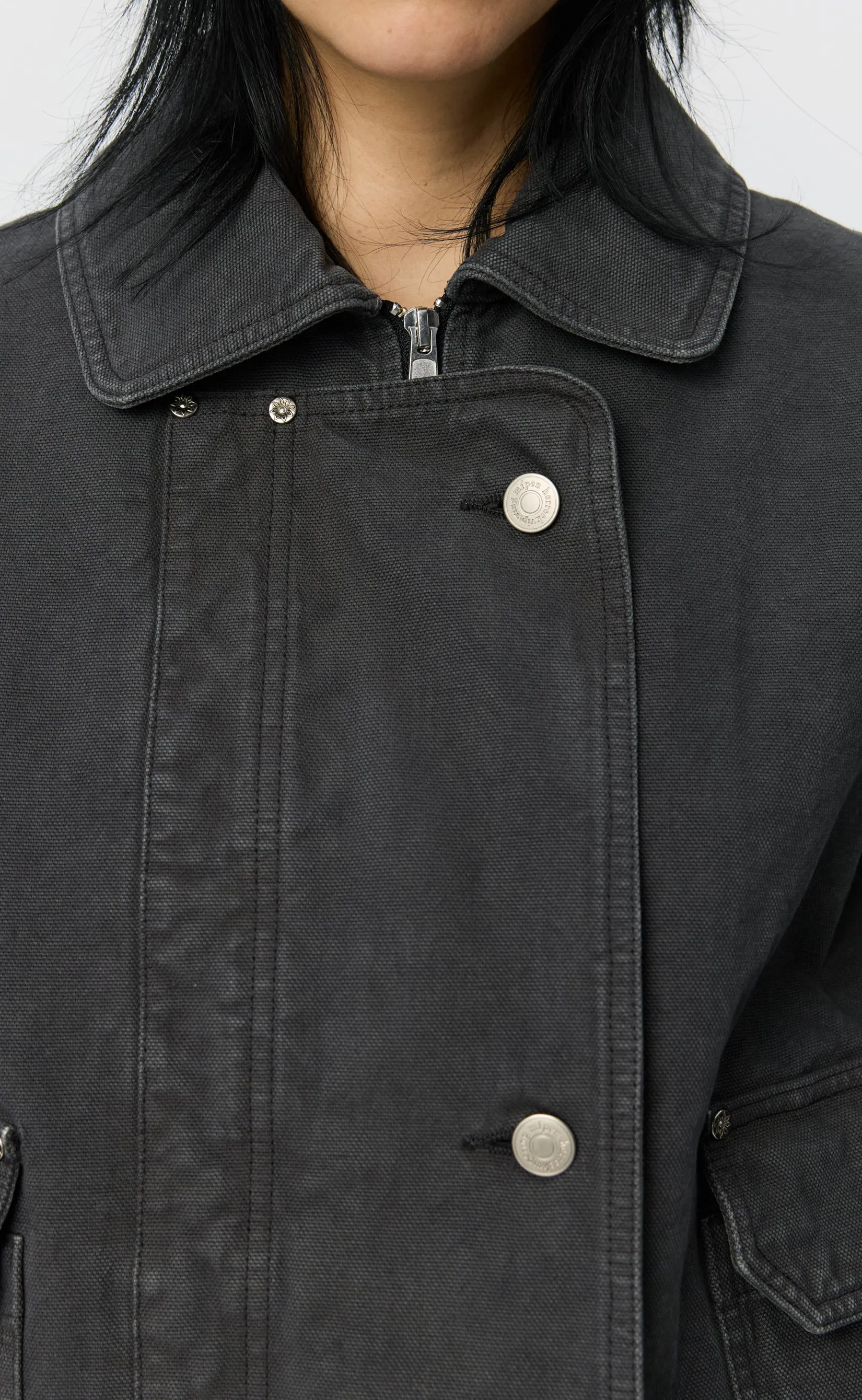 Womens Courier Jacket - Washed Grey Canvas sold by mfpen product image thumbnail 5