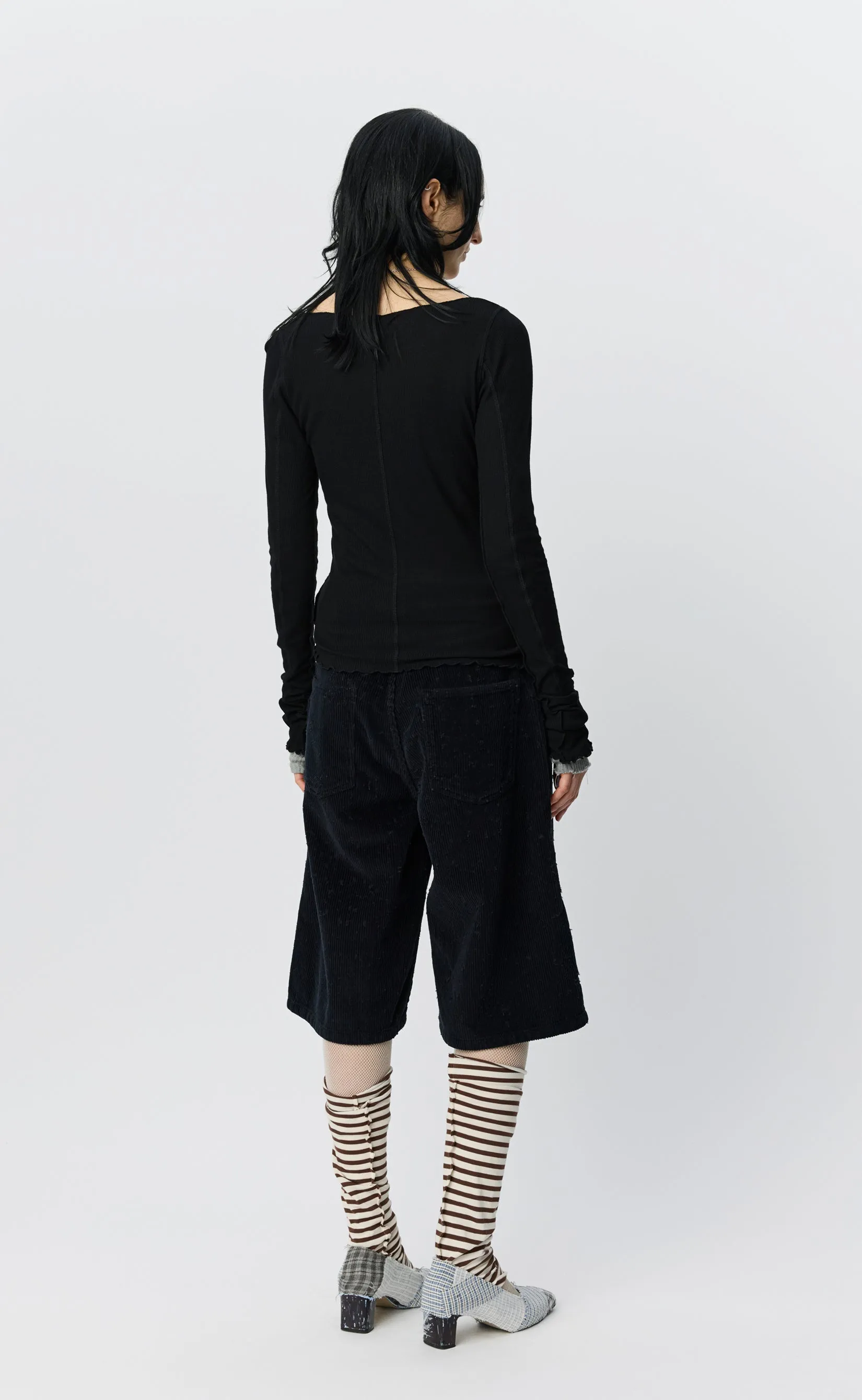 LS Flatlock Tee - Black Rib sold by mfpen product image thumbnail 4