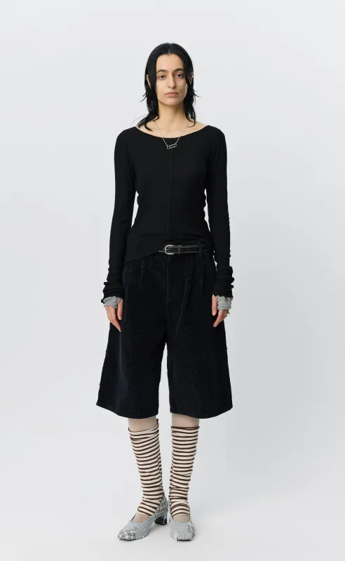 LS Flatlock Tee - Black Rib made by mfpen