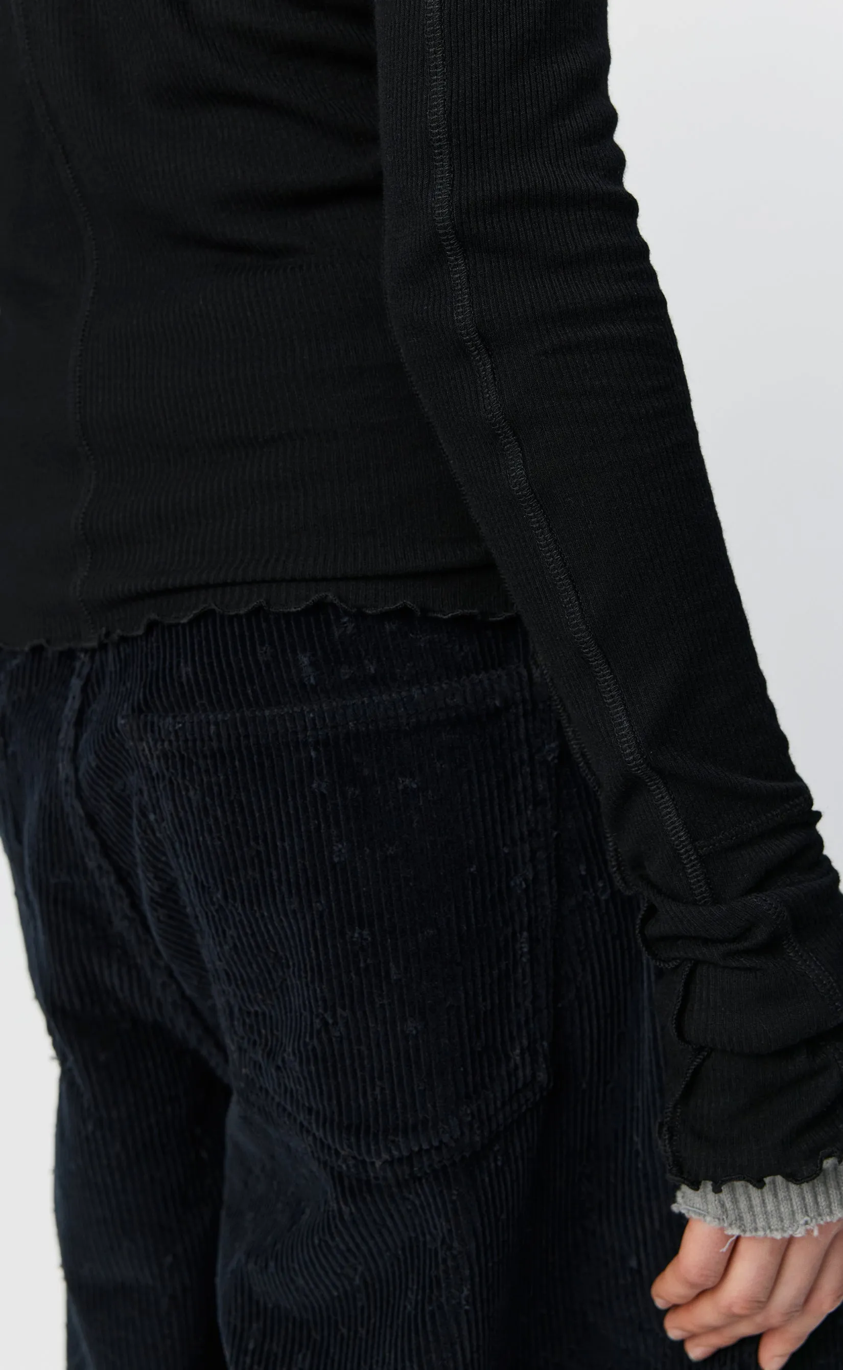 LS Flatlock Tee - Black Rib sold by mfpen product image thumbnail 5
